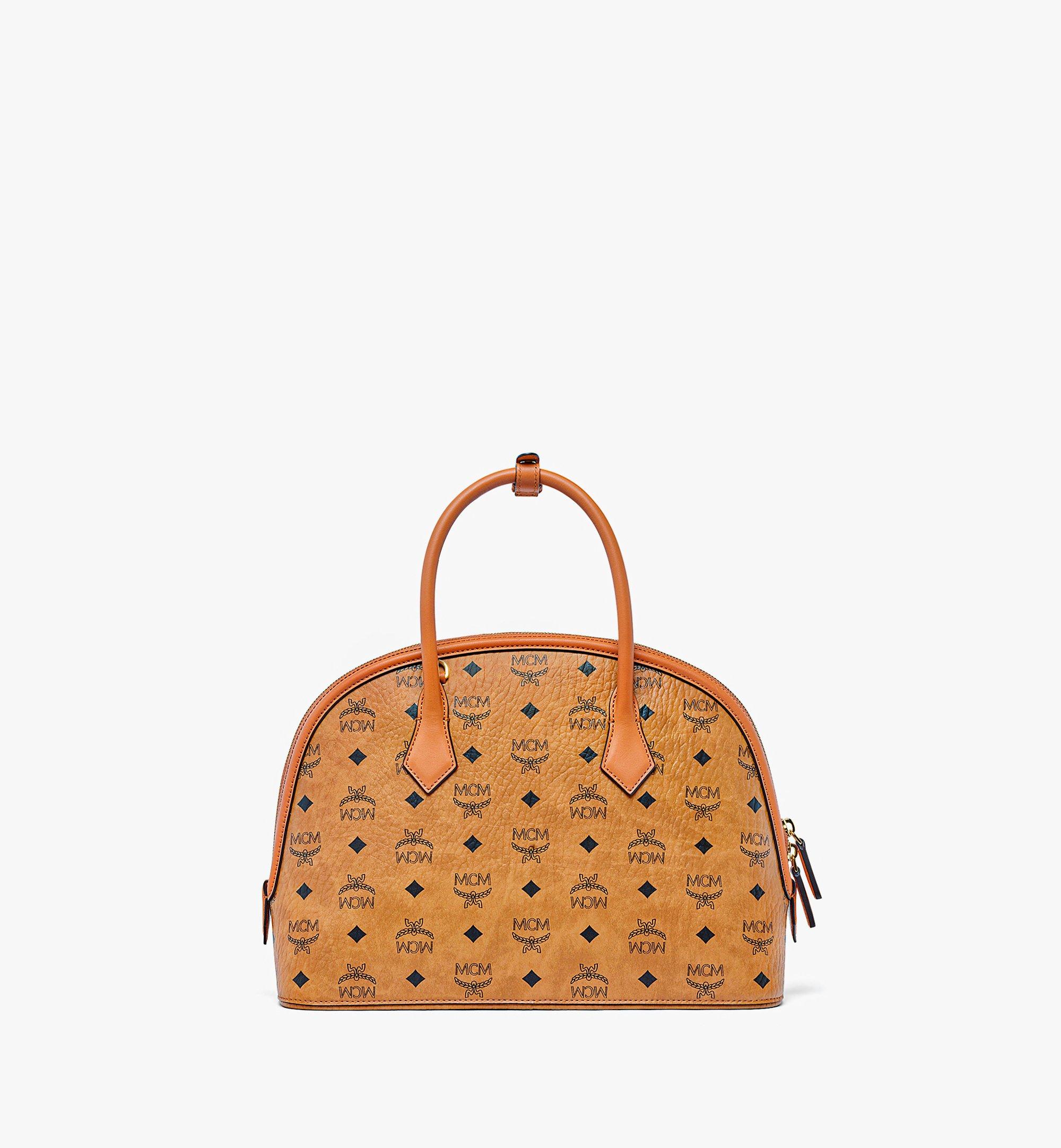 MCM Tracy Tote in Visetos Cognac MWTBSNN01CO001 Alternate View 3