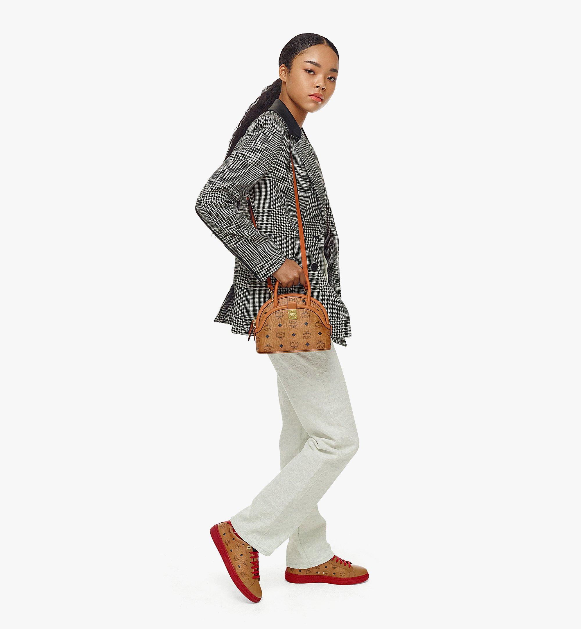 Mini Tracy Crossbody in Visetos Cognac