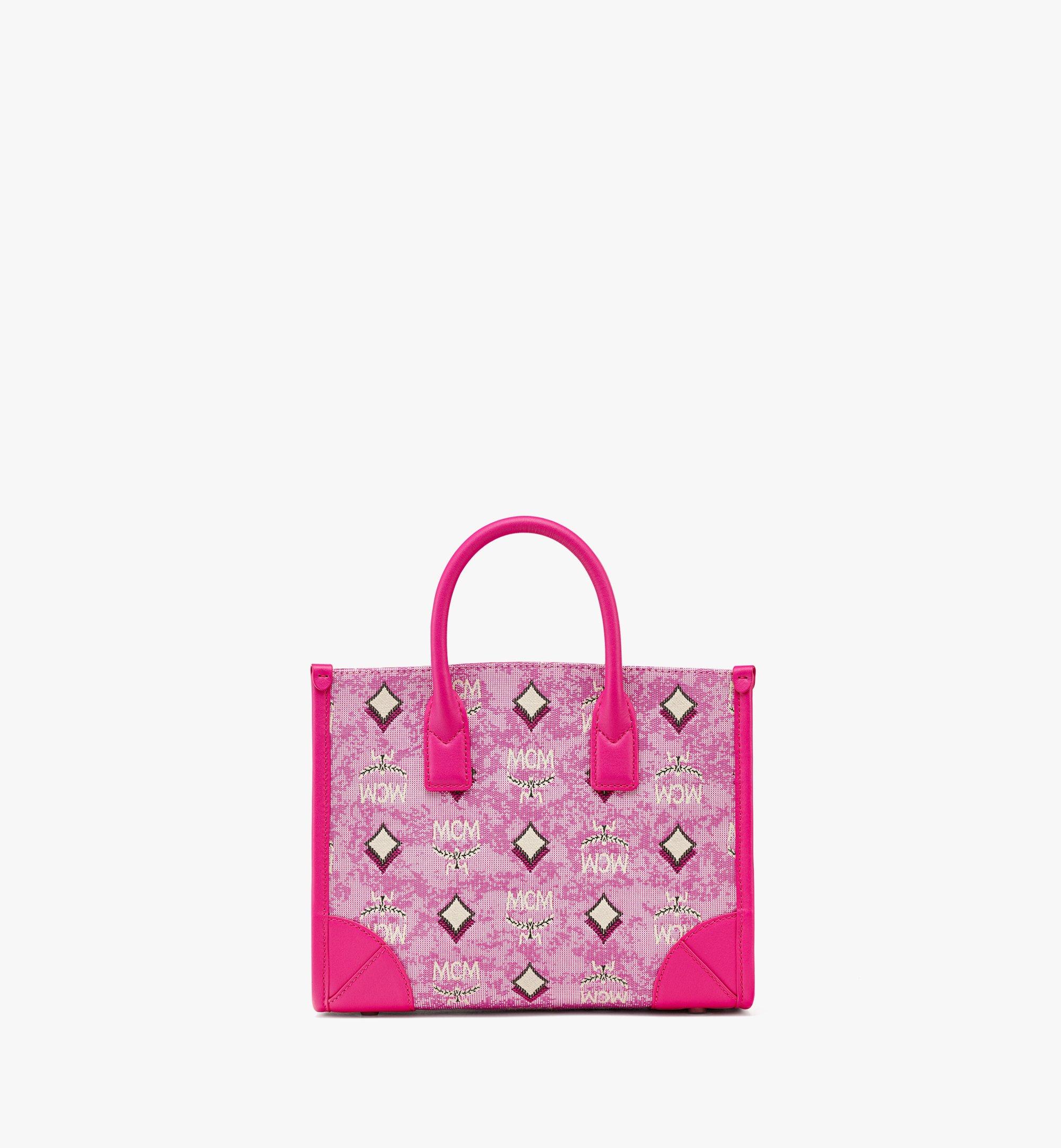 Hot pink mcm tote bag sale