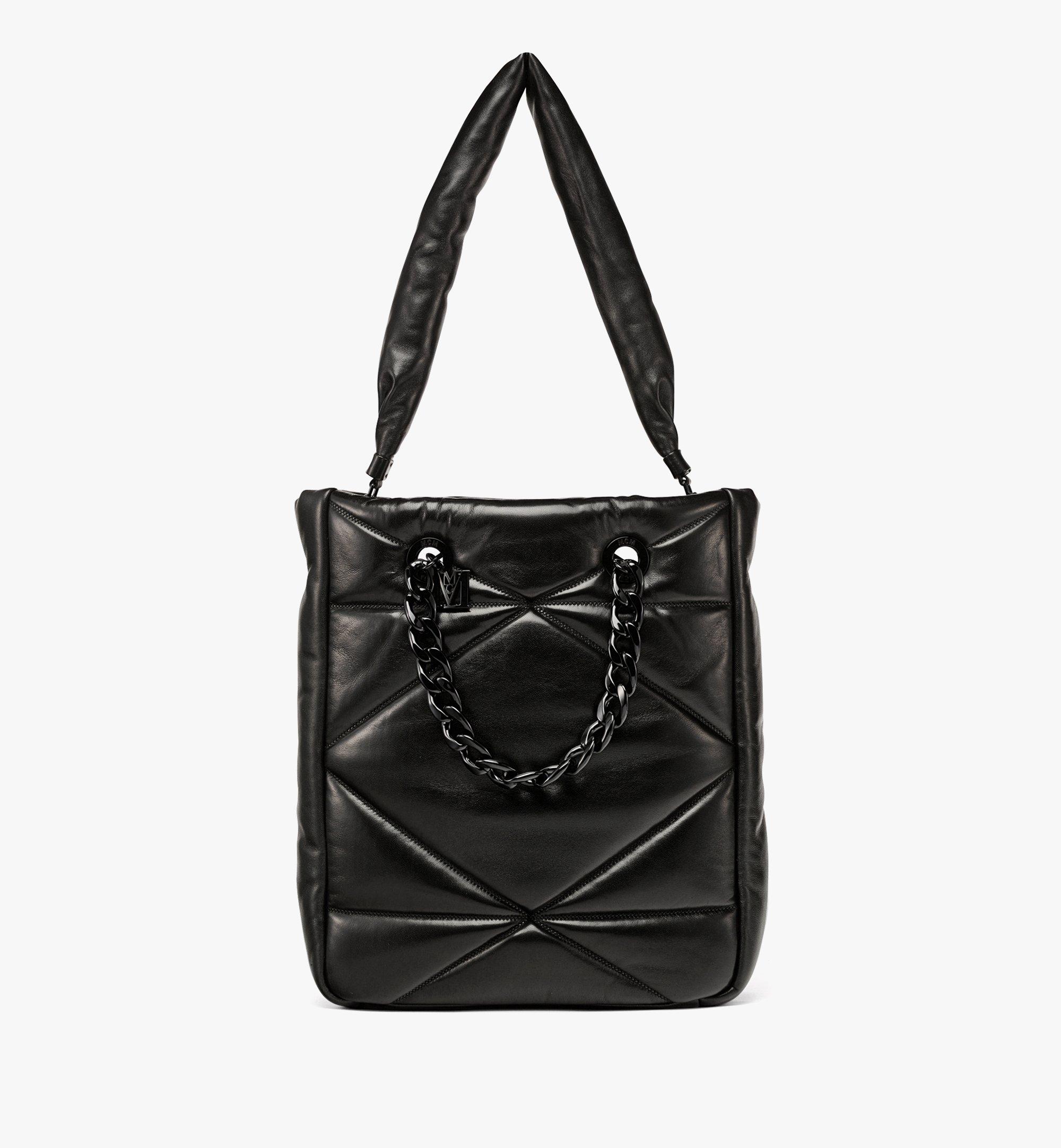 MCM Travia Tote in Cloud Quilted Leather Black MWTCALM01BK001 Alternate View 1
