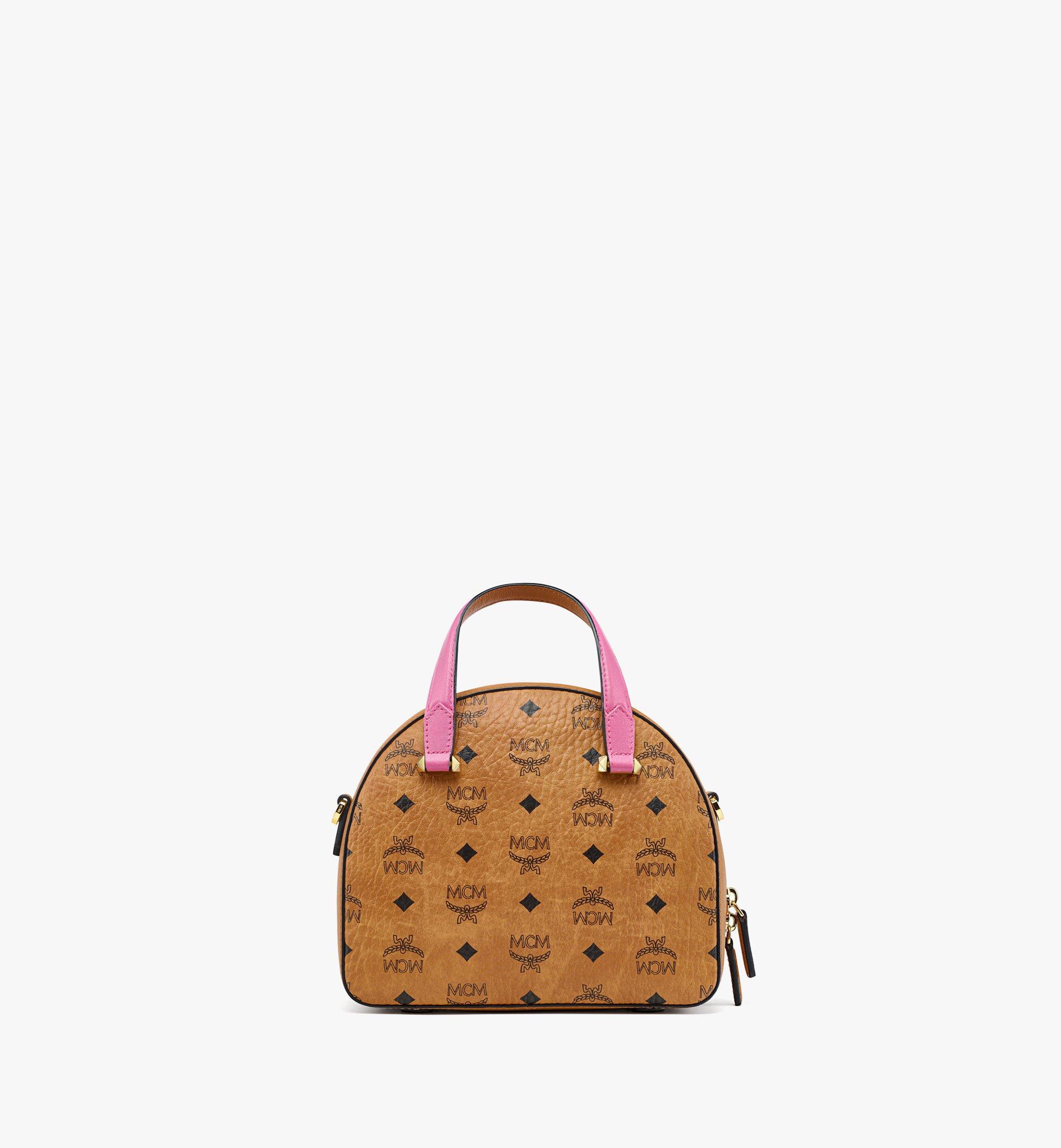 MCM Fun & Joy Visetos铆钉半月形手提包 Cognac MWTCAUP18CO001 更多视角 3