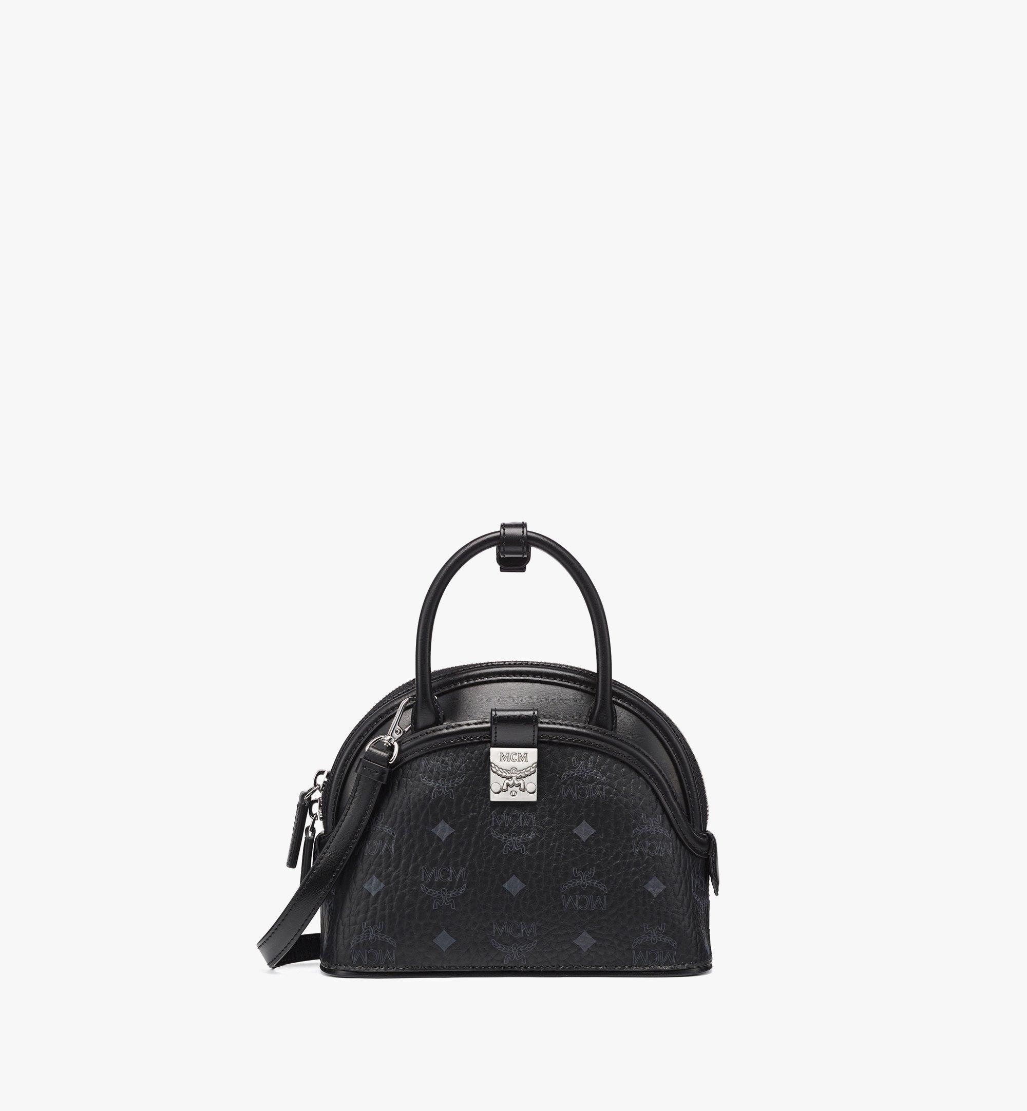 Mcm Tracy Tote In Visetos Leather Mix In Black