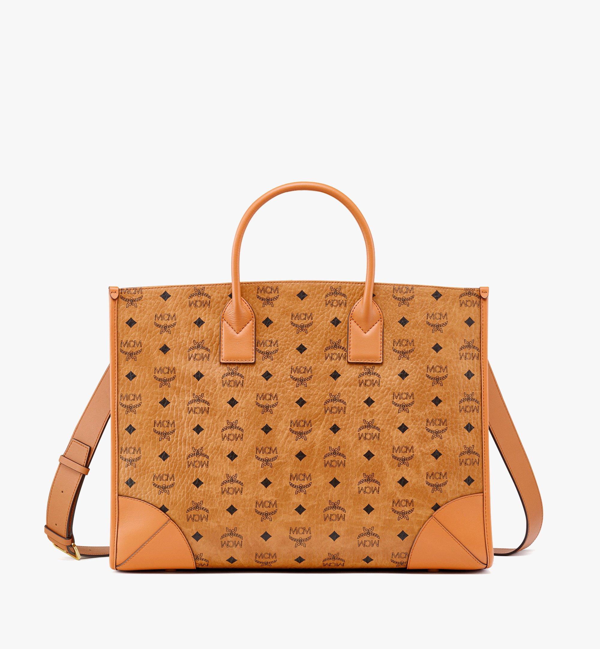 MCM München Tote in Visetos Cognac MWTCSBO01CO001 Alternate View 1