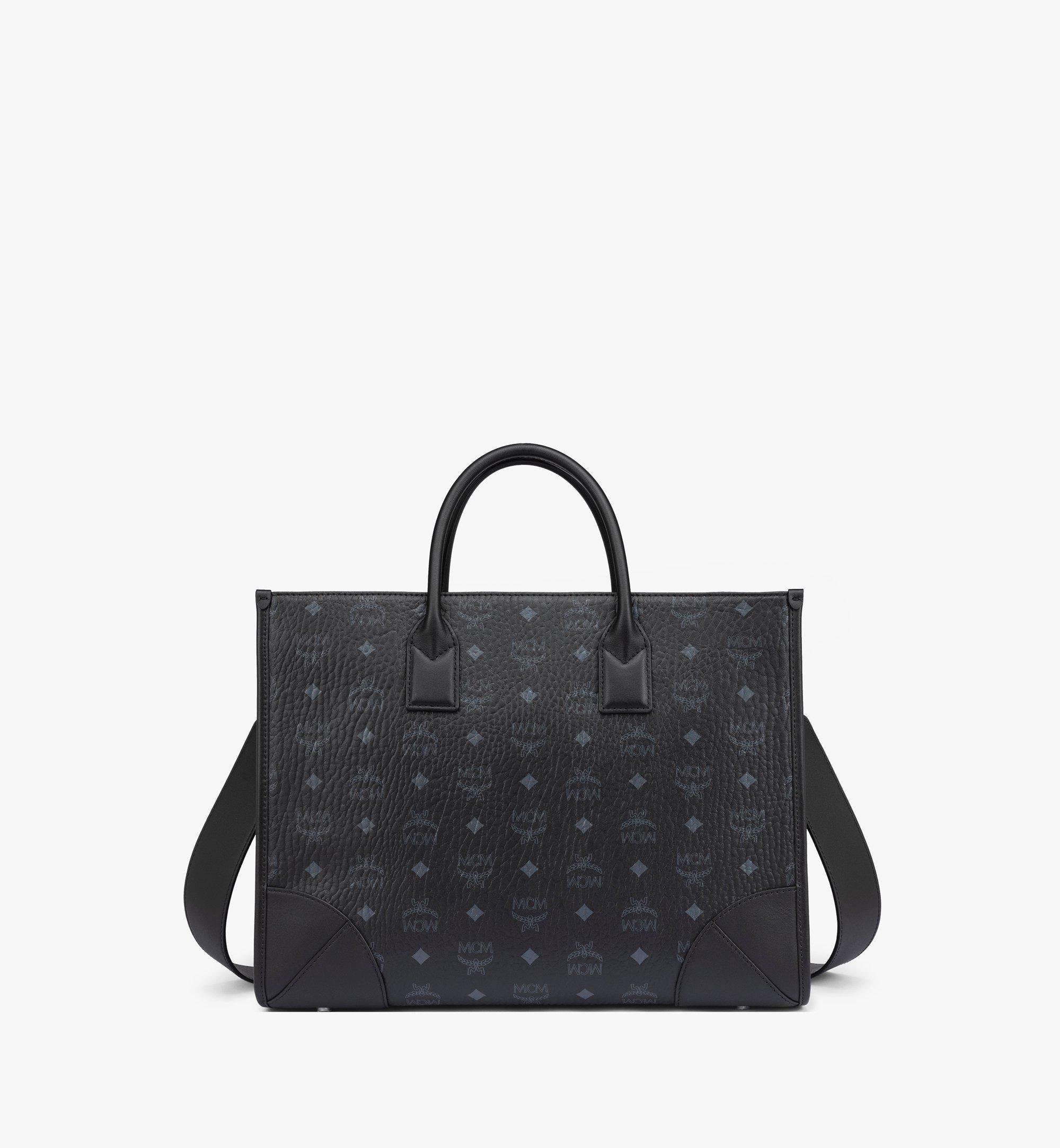 Large München Tote in Visetos Black