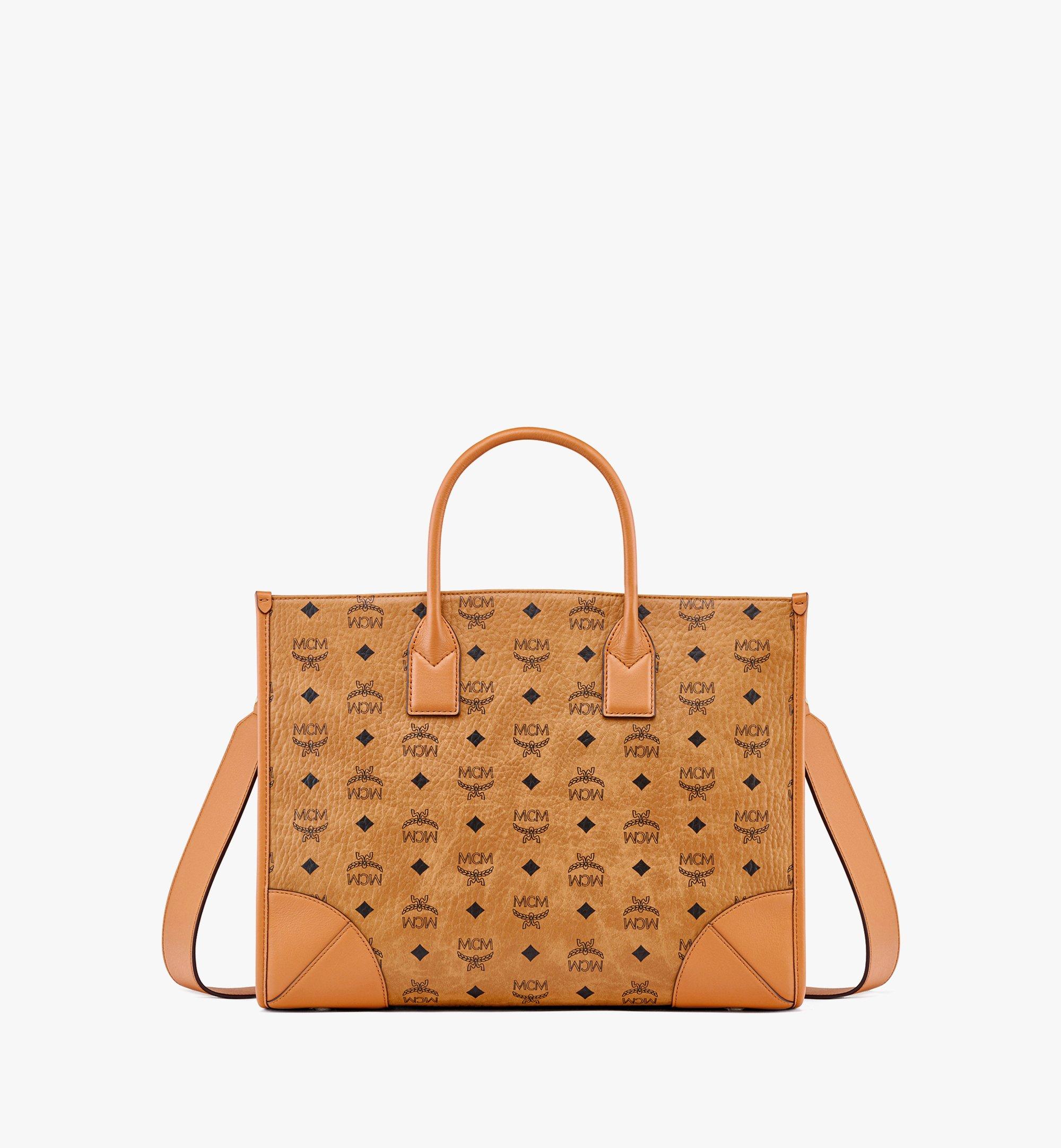 Large München Tote in Visetos Cognac