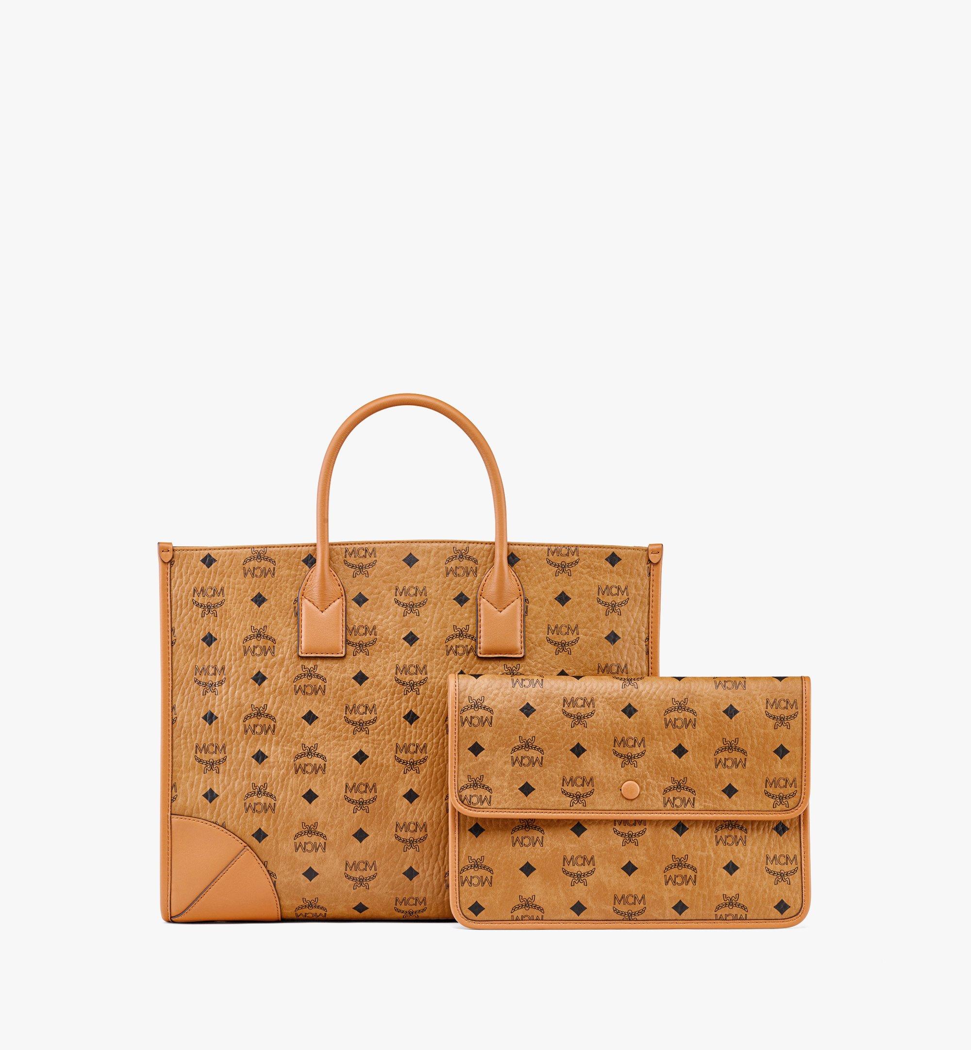 Large Munchen Tote in Visetos Cognac MCM CA