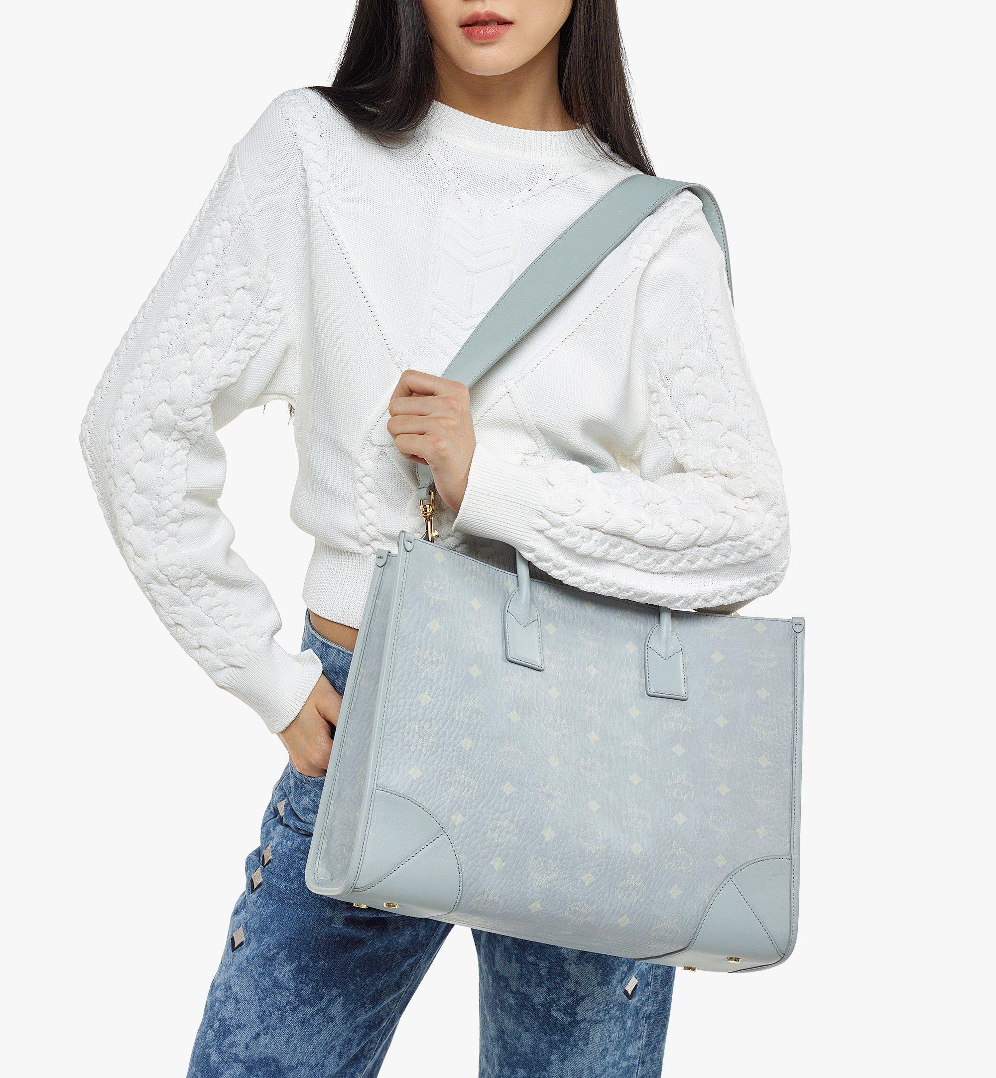 Mcm grey tote sale