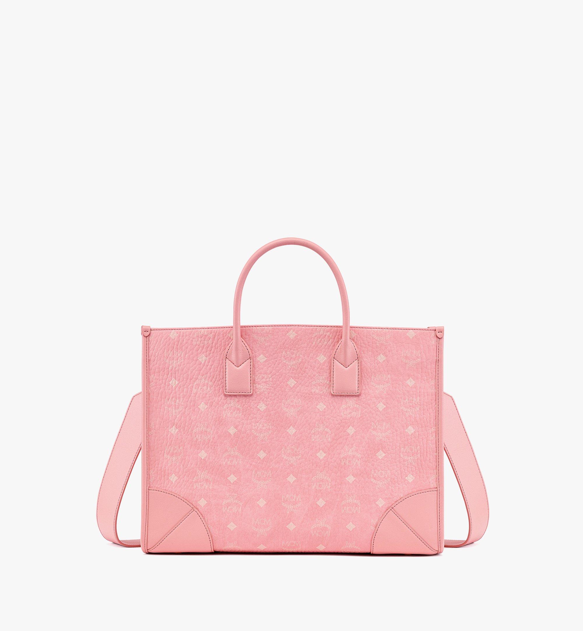 MCM: tote bags for woman - Pink  Mcm tote bags MWPDSLR02 online at