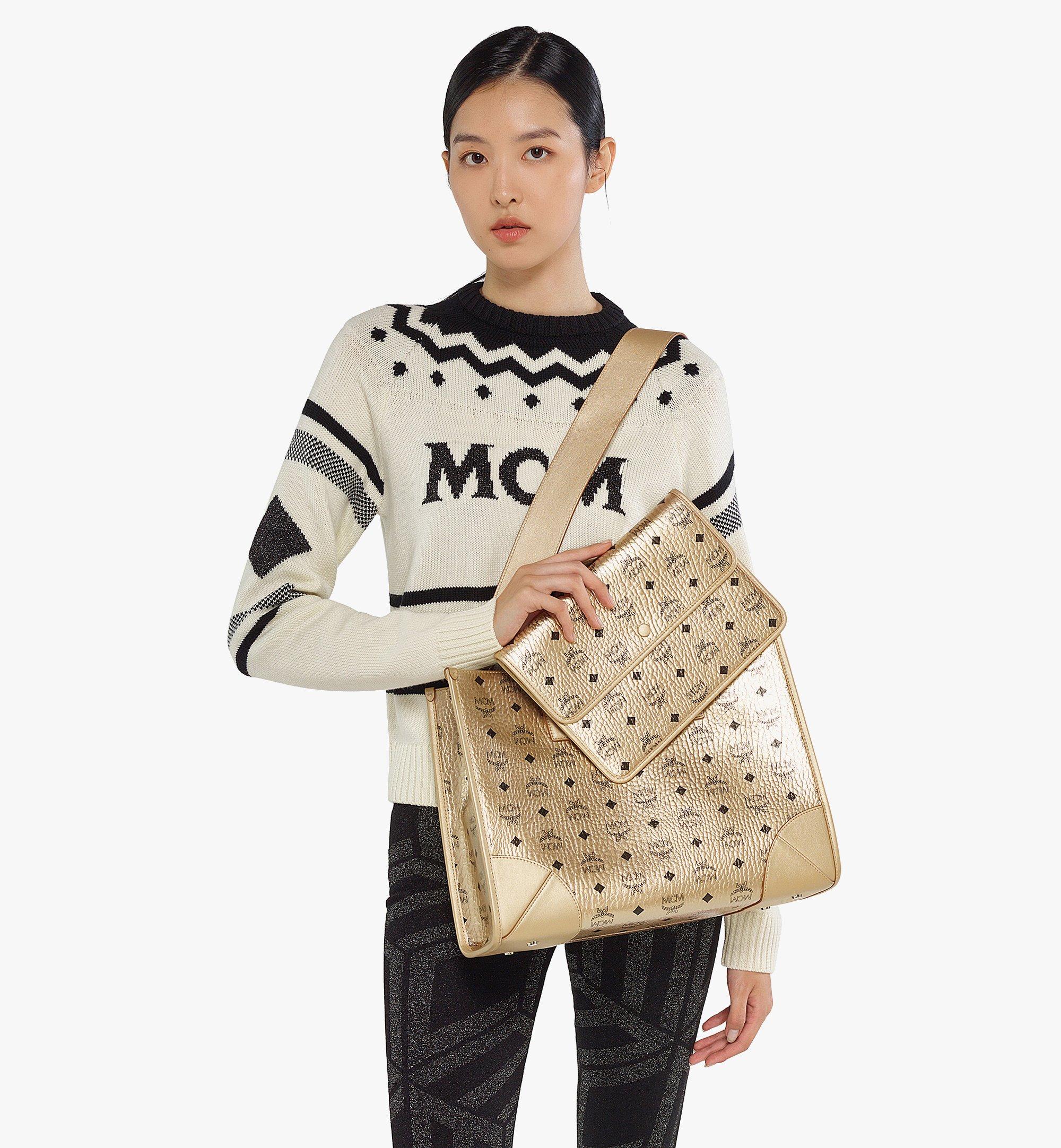 MCM กระเป๋าโท้ท München ลาย Visetos Gold MWTCSBO02T1001 มุมมองอื่น 5