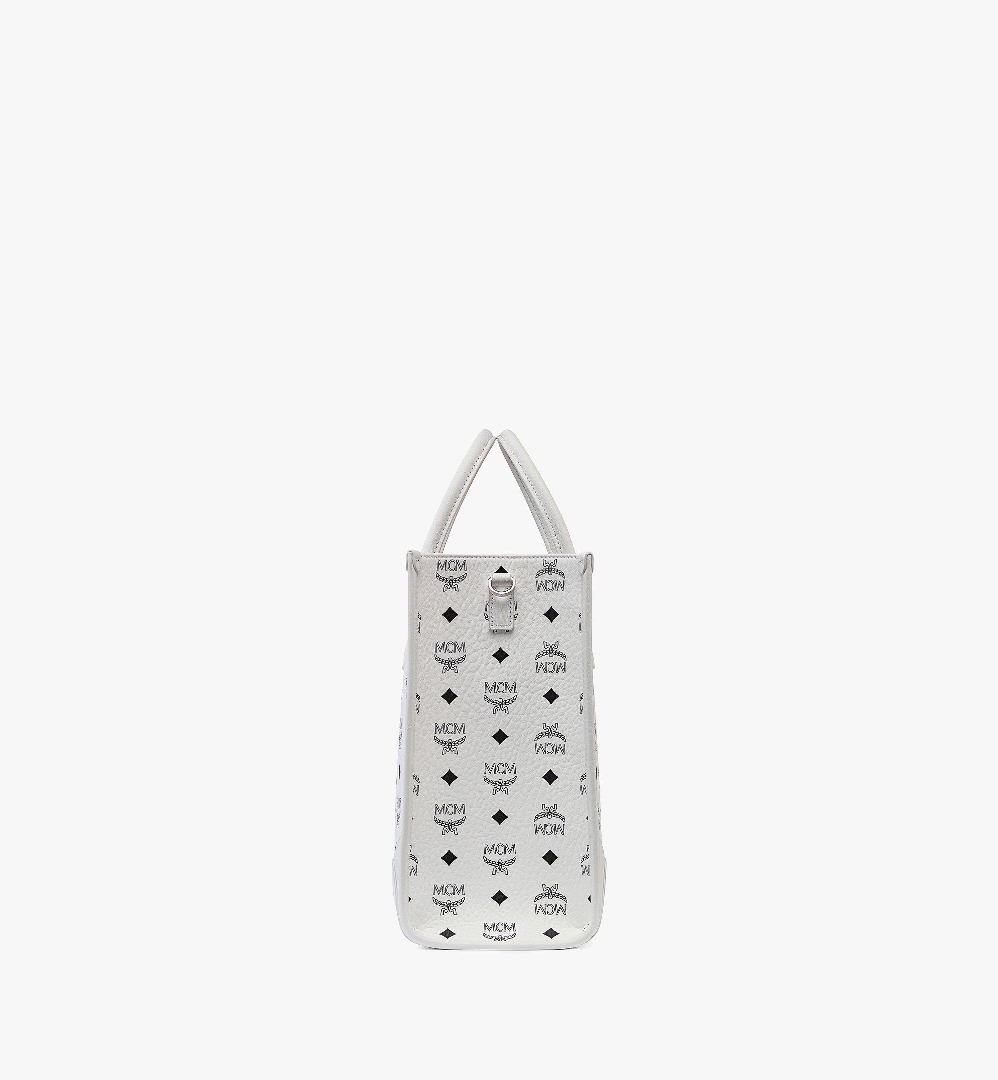 MCM Leather Visetos Tote Bag - White Totes, Handbags - W3051265