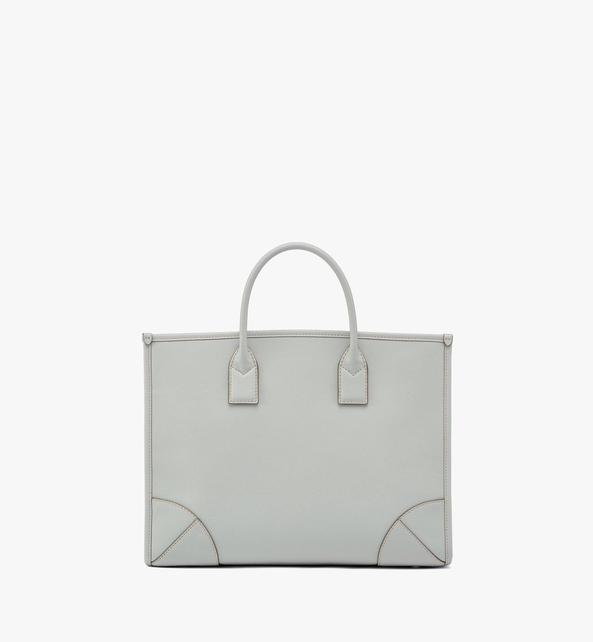 Large München Tote in Spanish Calf Leather Grey | MCM ®TH