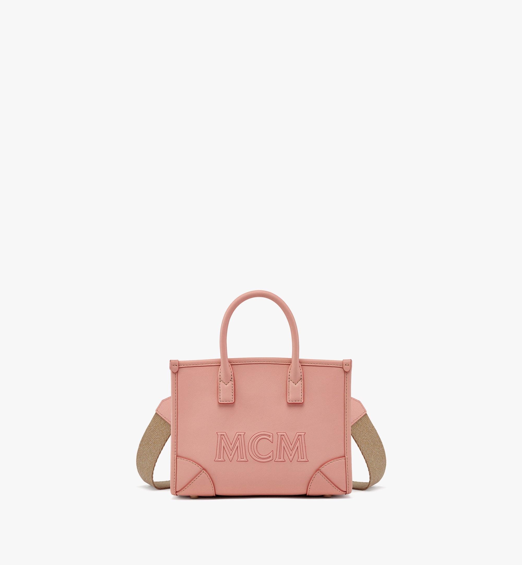 MCM München Tote in Spanish Calf Leather Pink MWTCSBO06PV001 Alternate View 1
