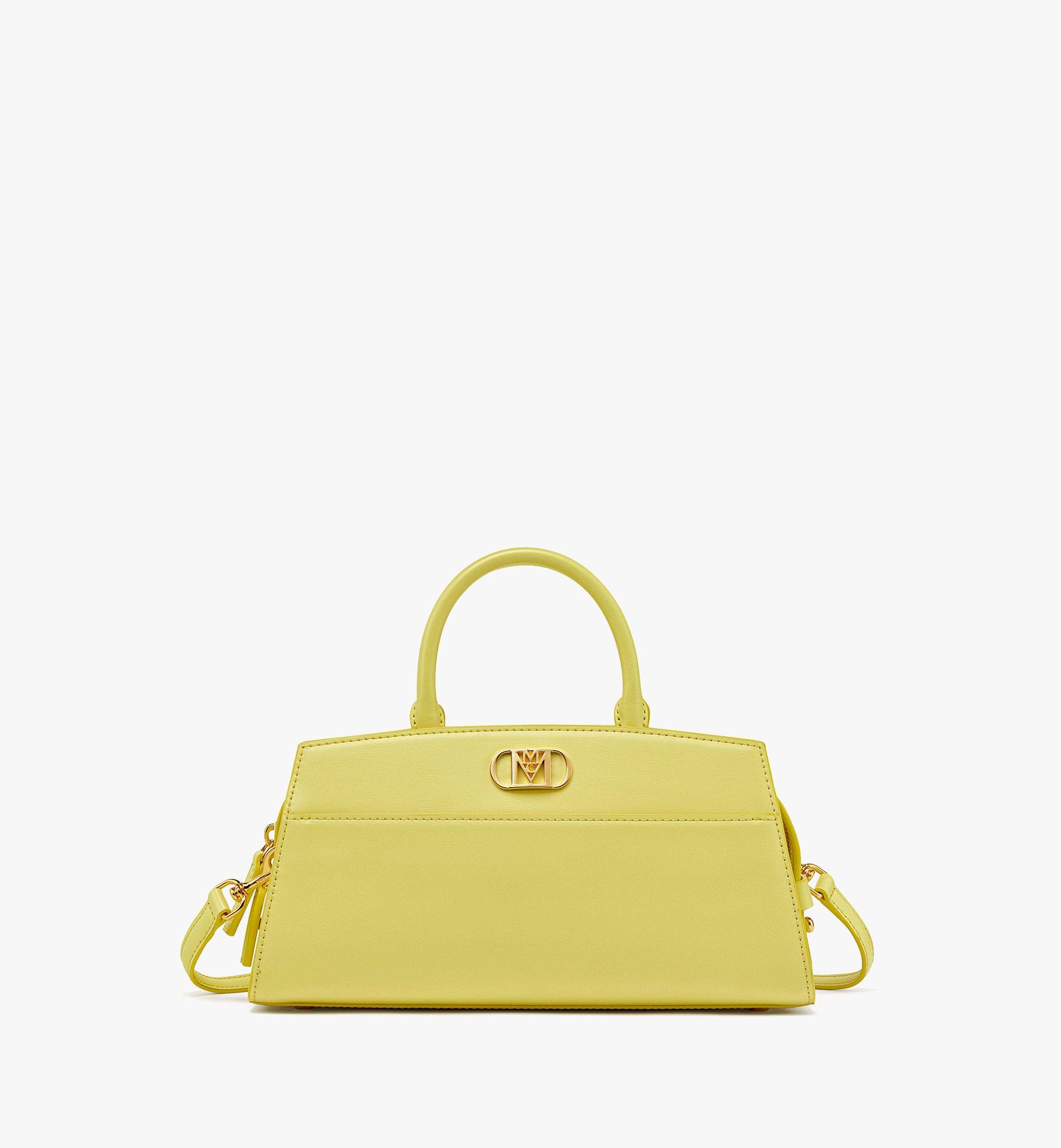 MCM Mode Travia Tote in Nappa Leather Yellow MWTCSLM02Y4001 Alternate View 1