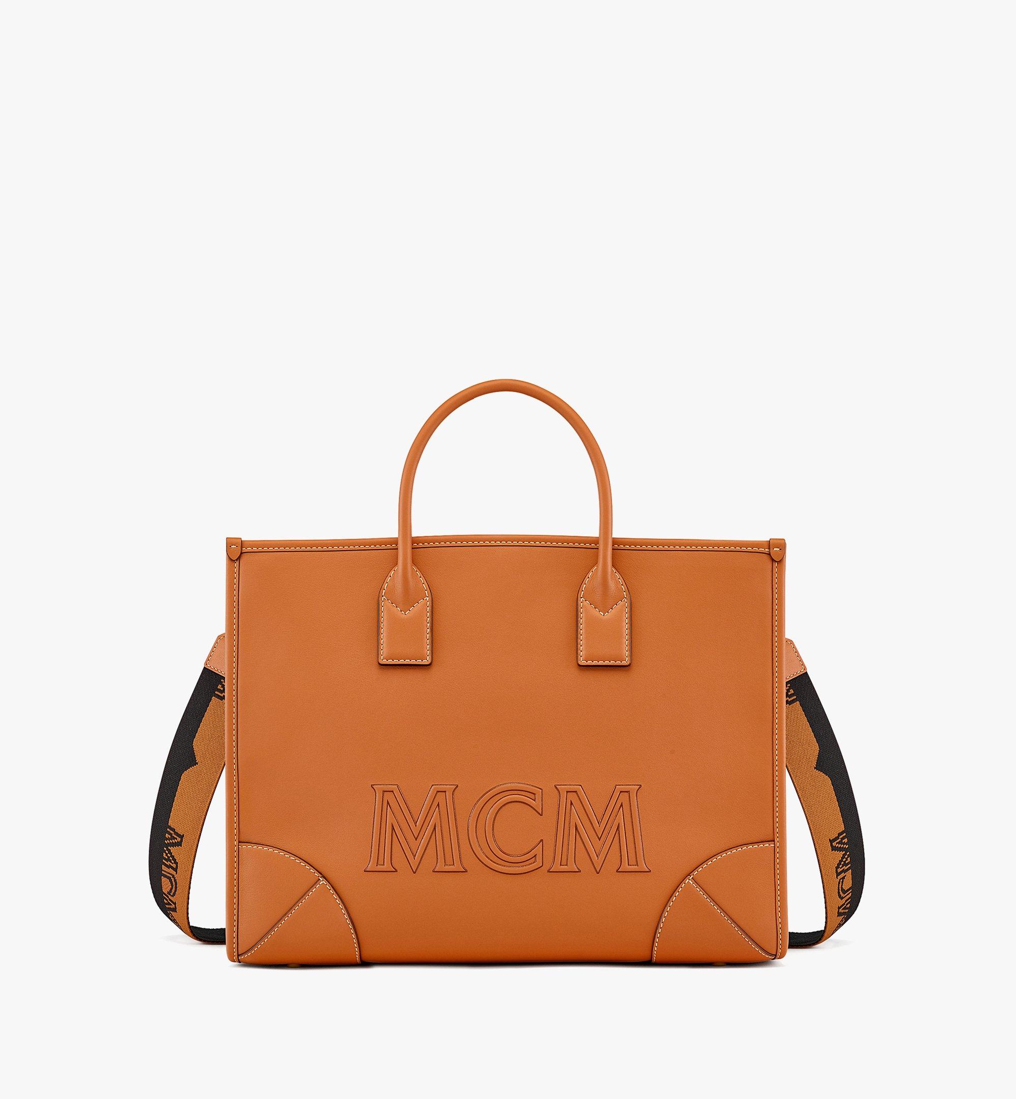 MCM ロゴ金具　レザー　トートバッグ