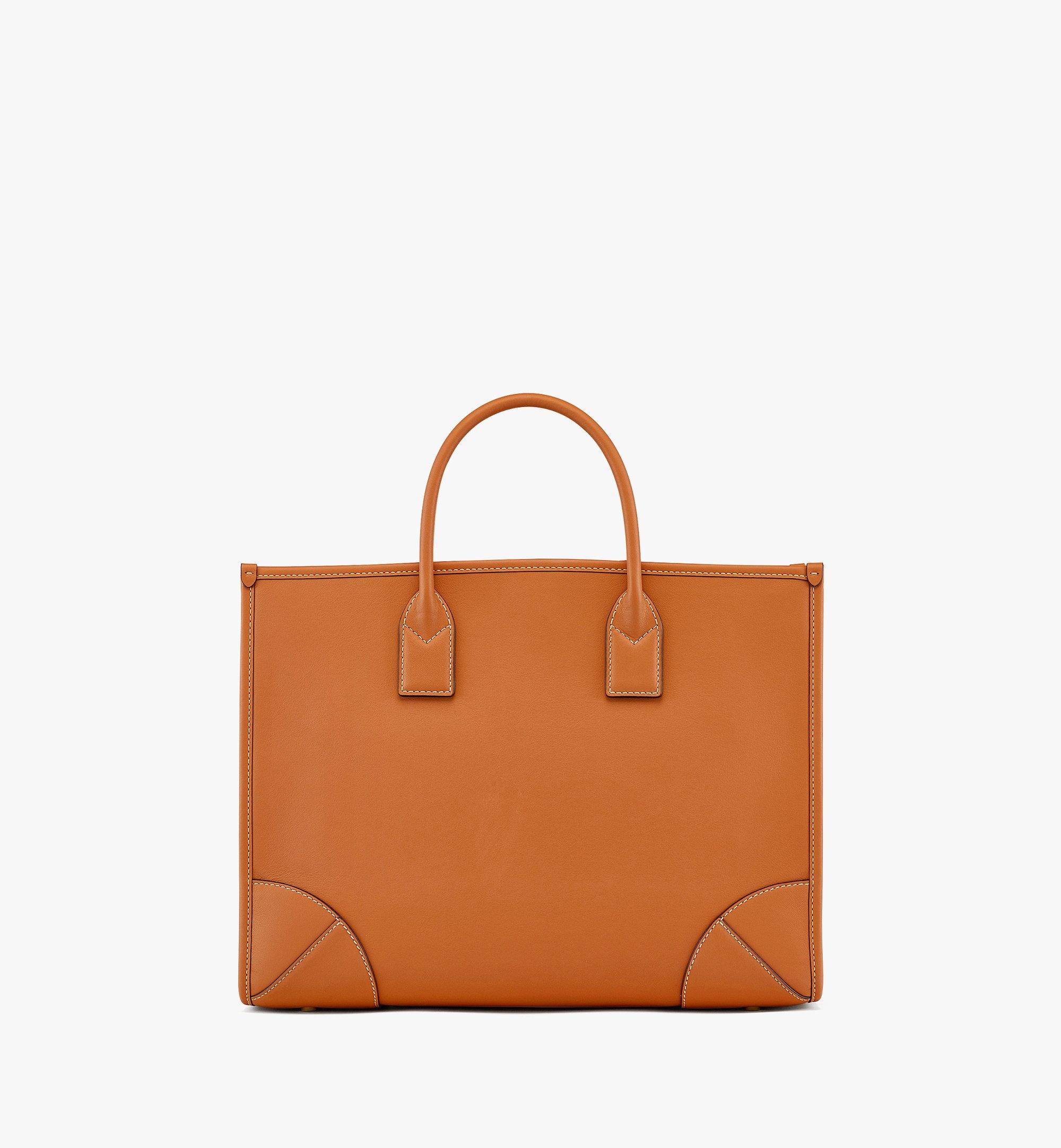 Large München Tote in Spanish Calf Leather Cognac | MCM ®US