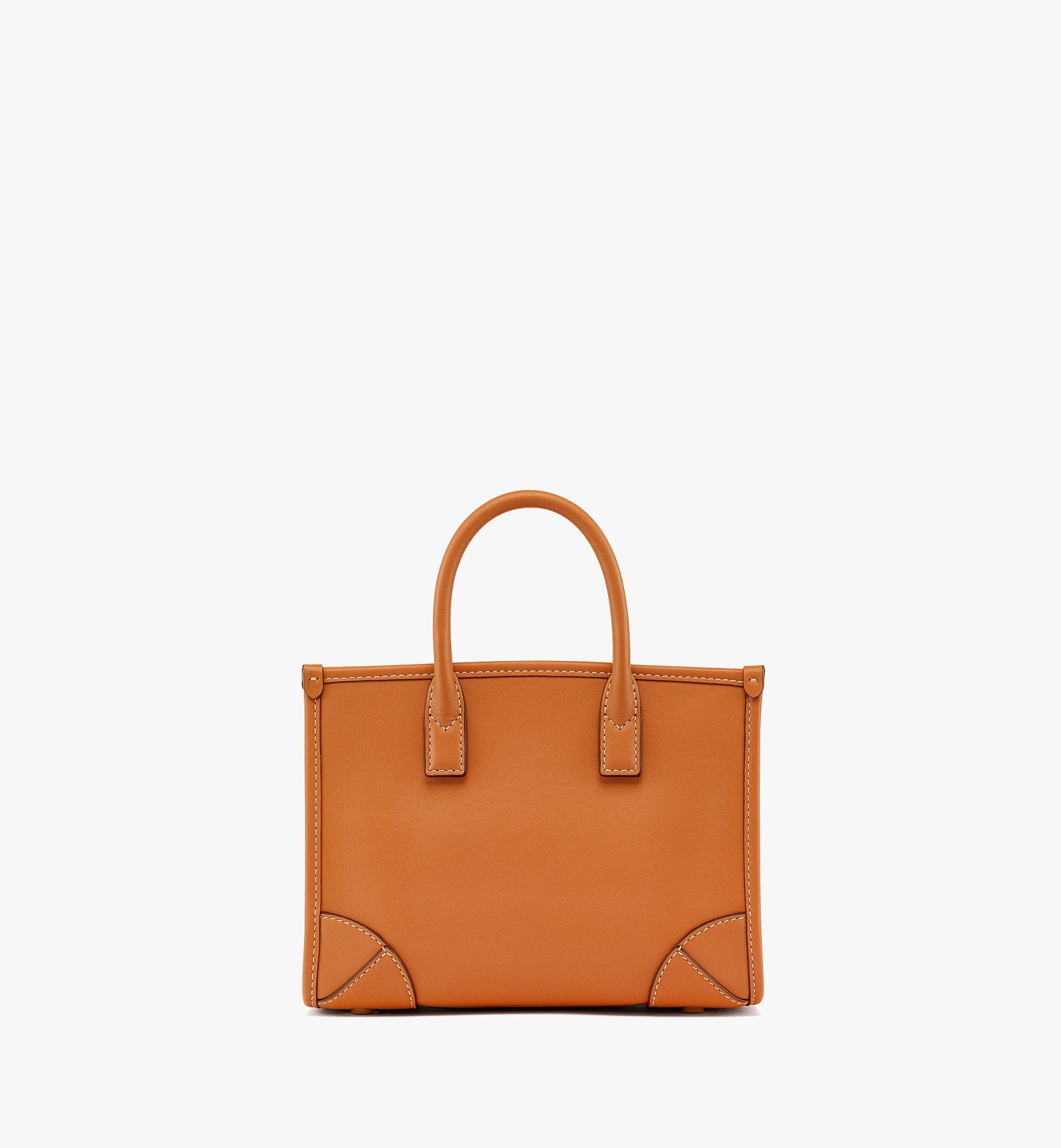 Mini München Tote in Spanish Calf Leather Cognac | MCM ®US