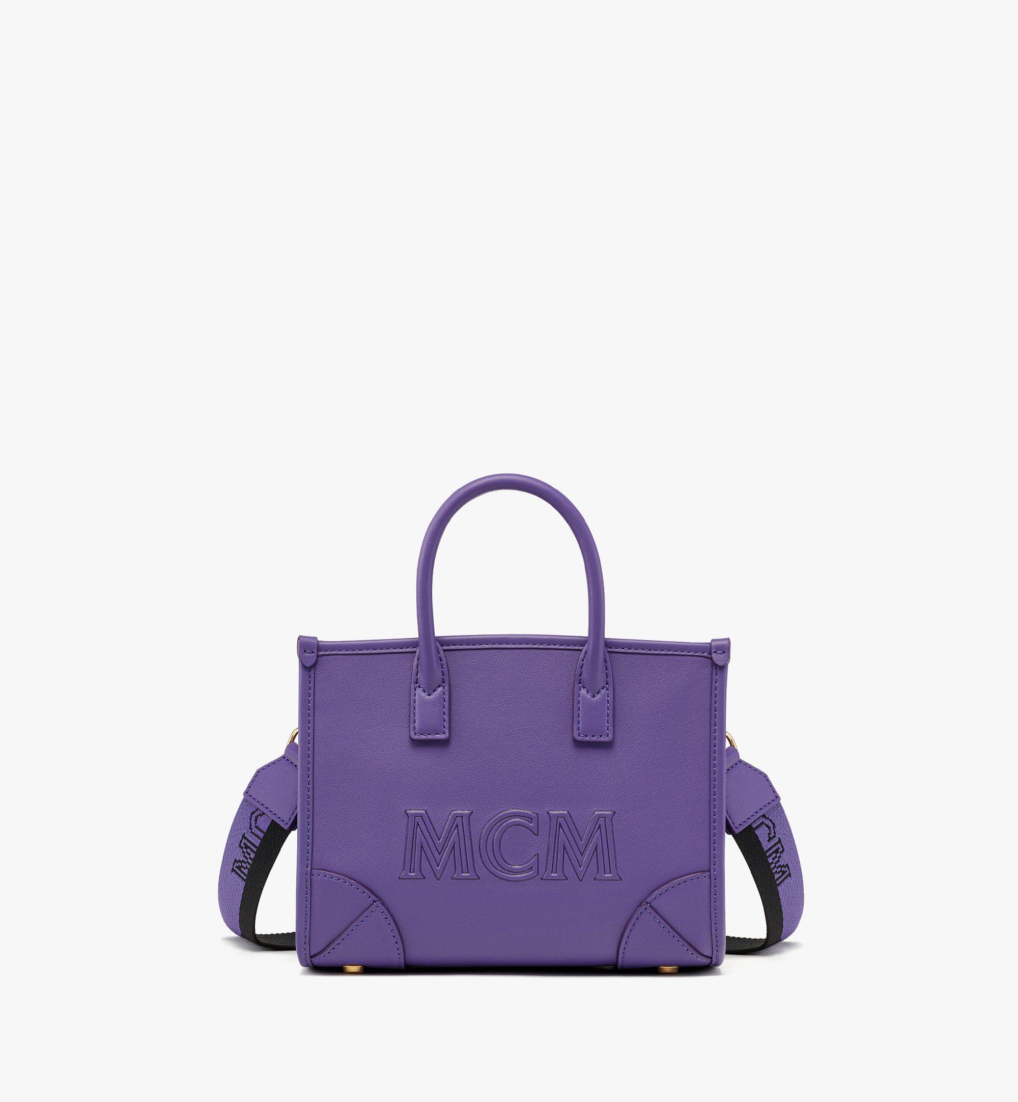 MCM Visetos Leather Shoulder Bag/ Luggage bag Beiges PVC Serial # P7357  Medium