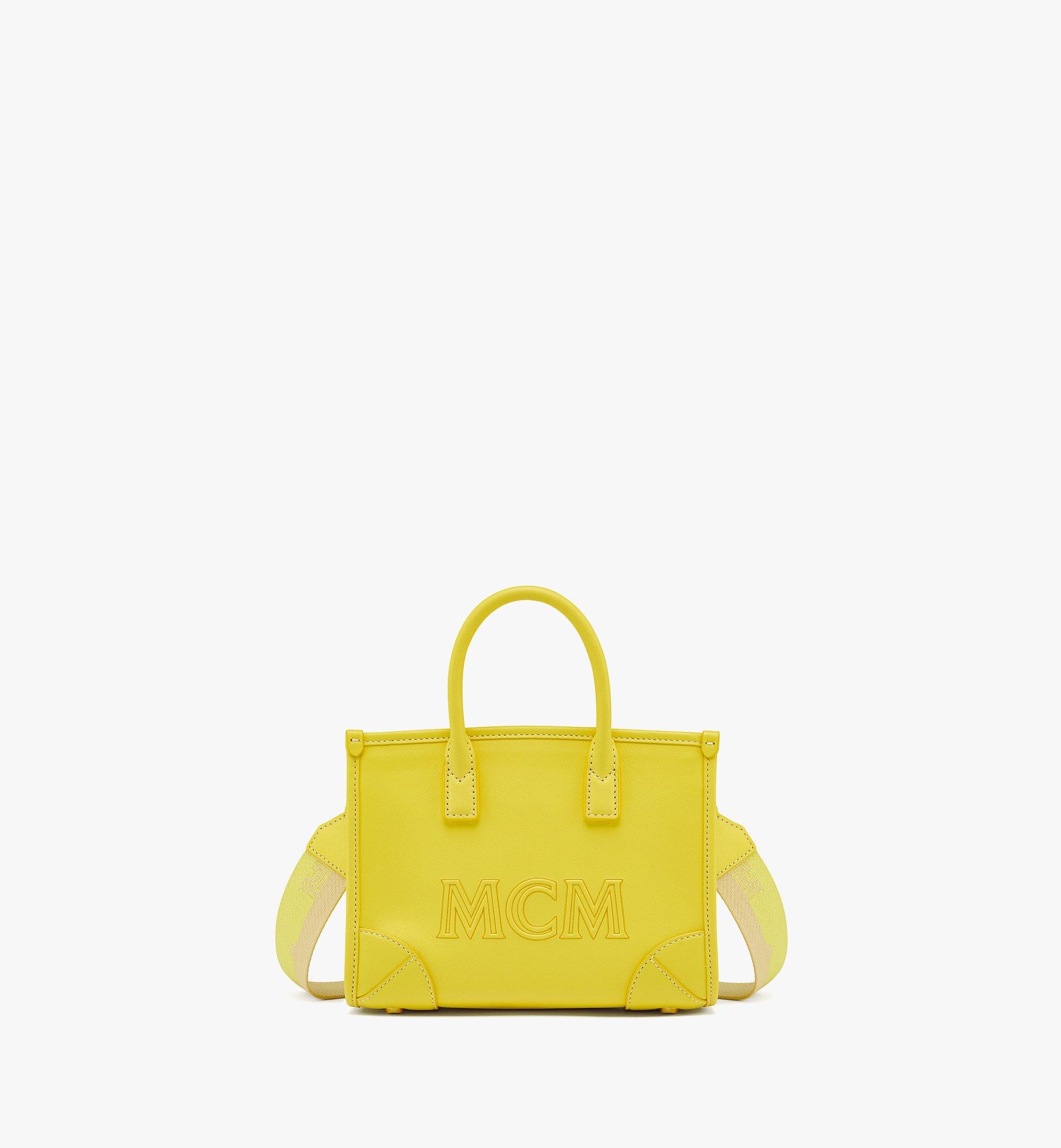 MCM München Tote in Spanish Calf Leather Yellow MWTCSSX02Y3001 Alternate View 1