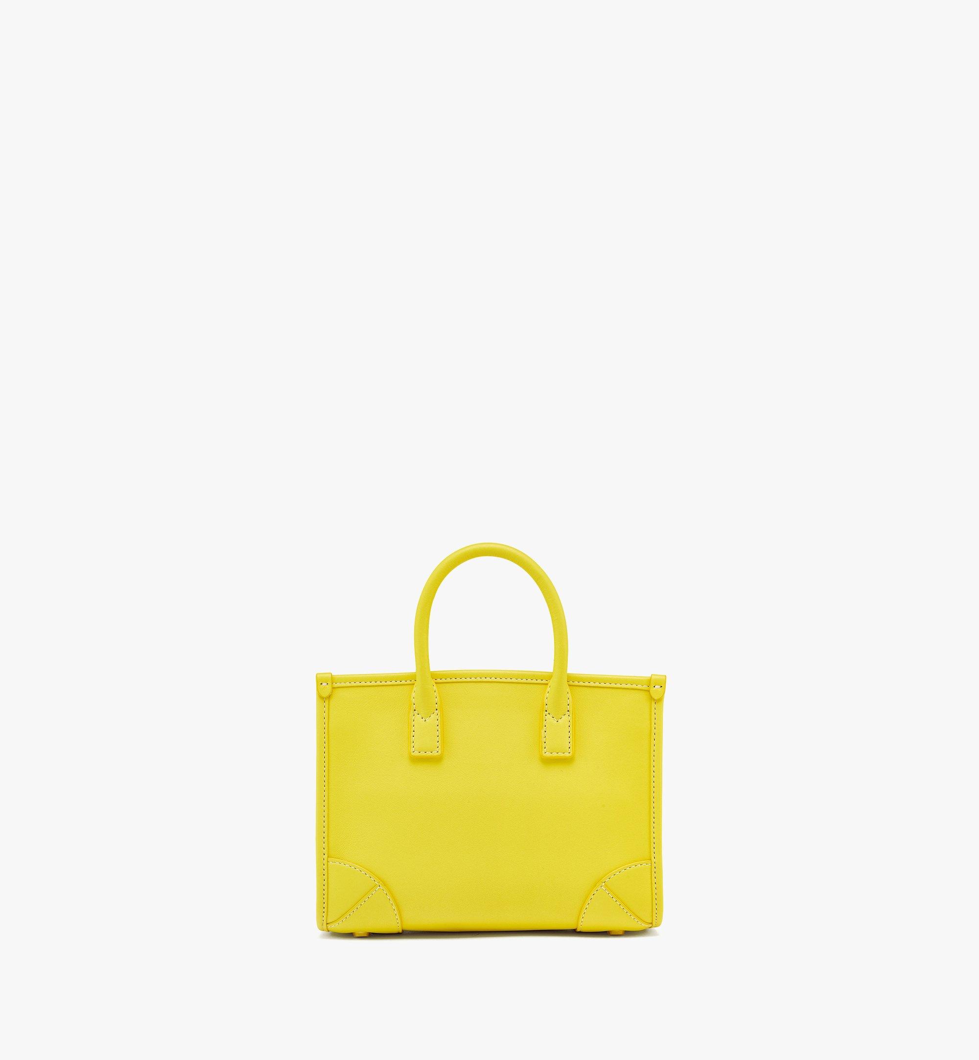 MCM München Tote in Spanish Calf Leather Yellow MWTCSSX02Y3001 Alternate View 3