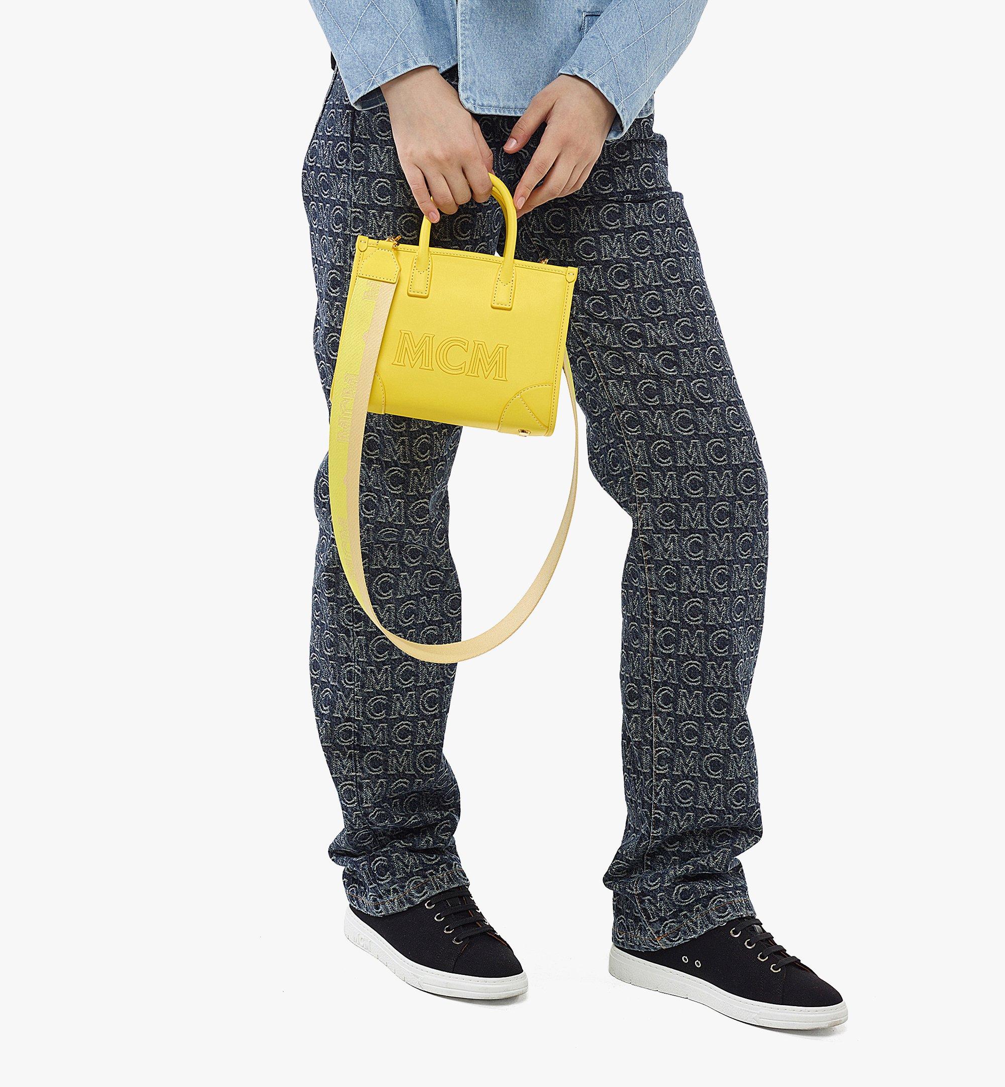 Mini München Tragetasche aus spanischem Kalbsleder Yellow | MCM ®DE