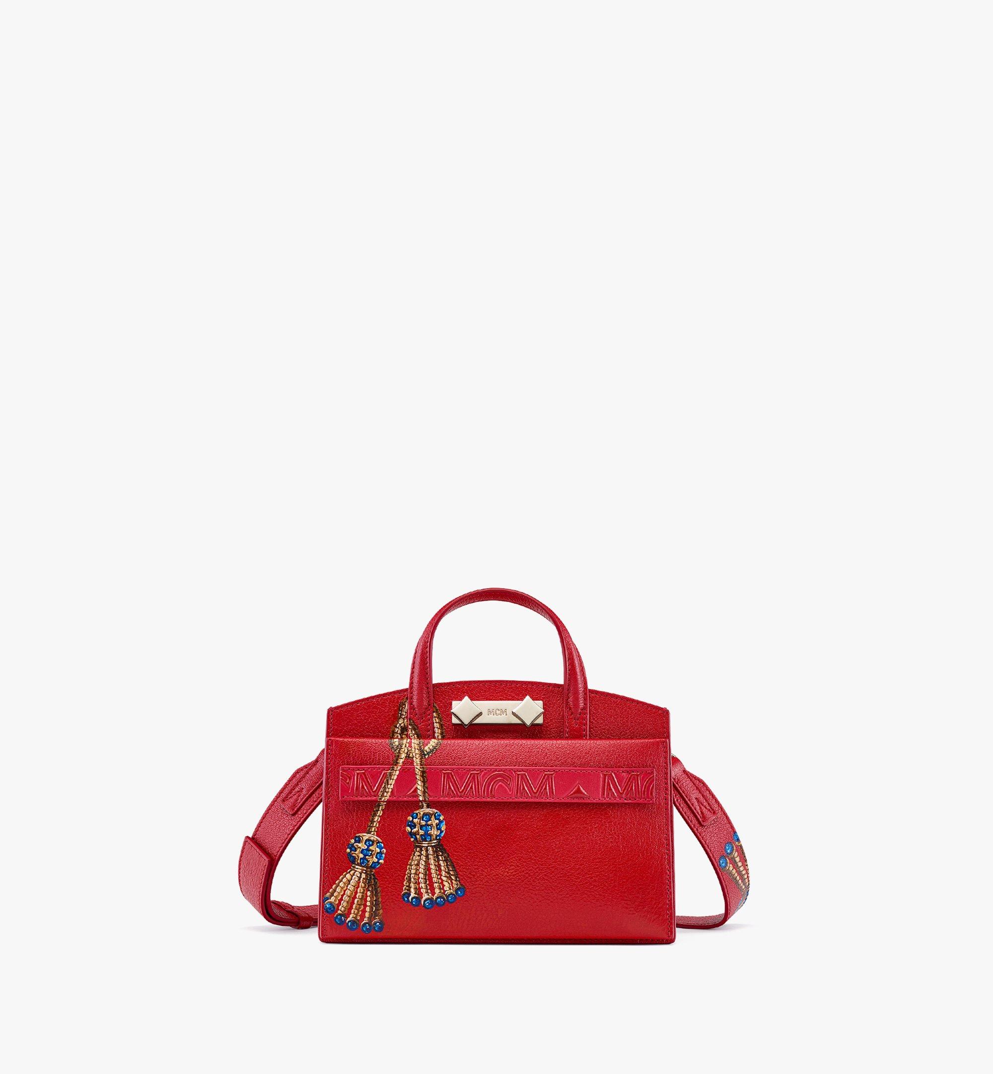 MCM Upcycling Project Jewelry Milano Tote in Goatskin Leather Red MWTCSUP02RU001 Alternate View 1