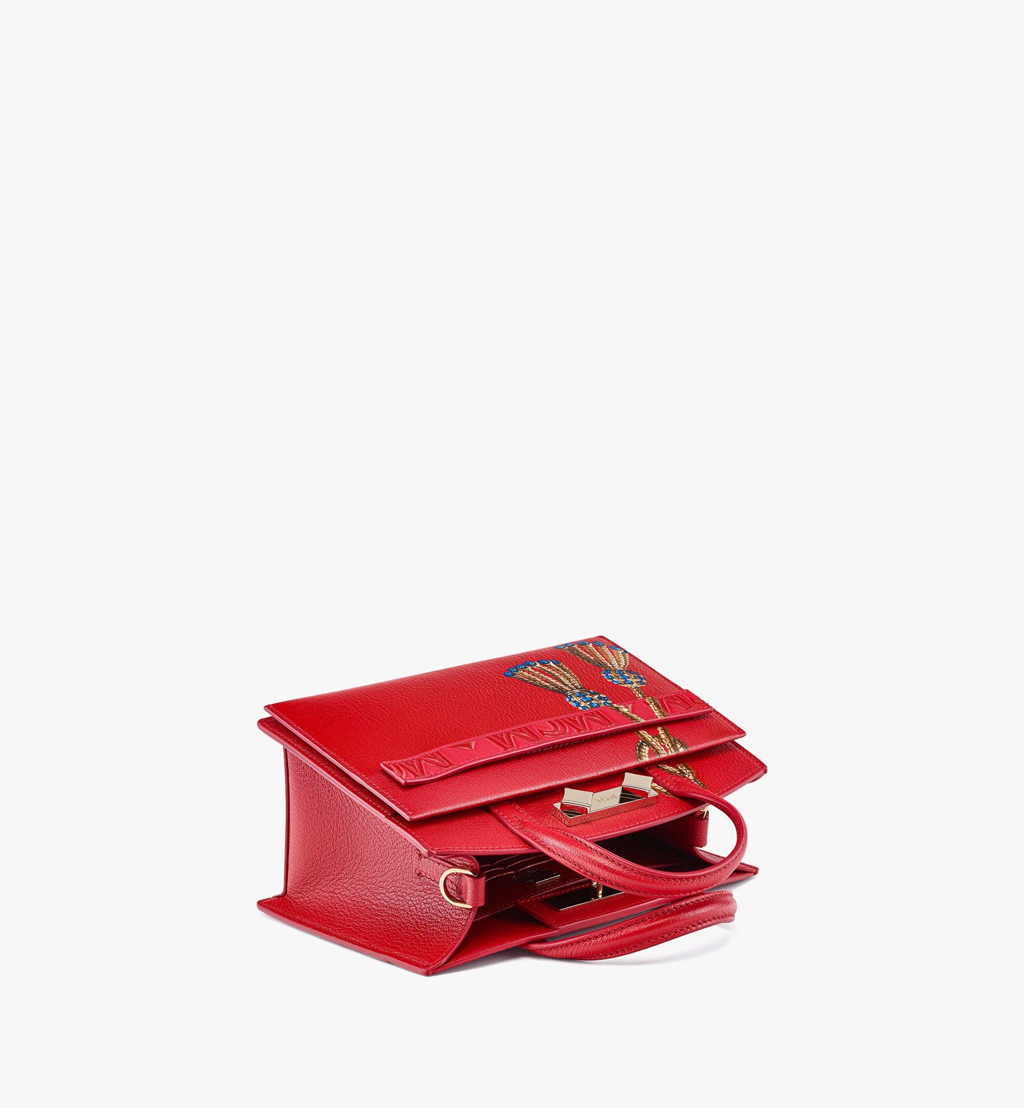 MCM Upcycling Project Jewelry Milano Tote in Goatskin Leather Red MWTCSUP02RU001 Alternate View 2