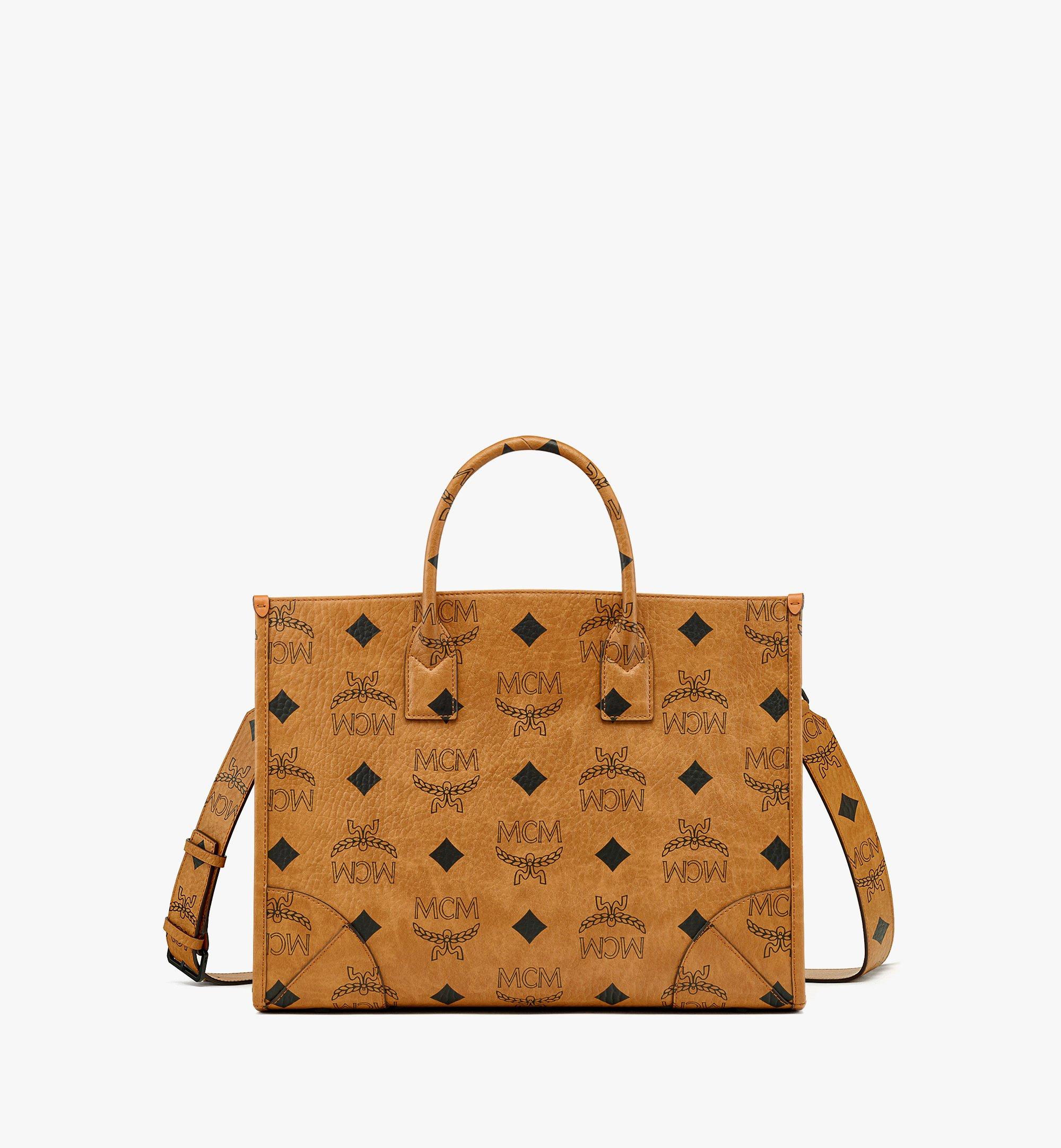 MCM Munchen monogram-pattern tote bag - Brown