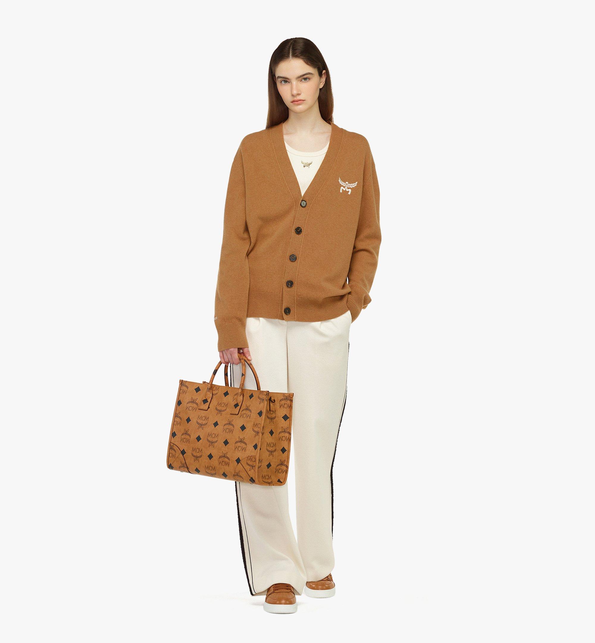 Mcm Visetos Zip Top Tote Bag