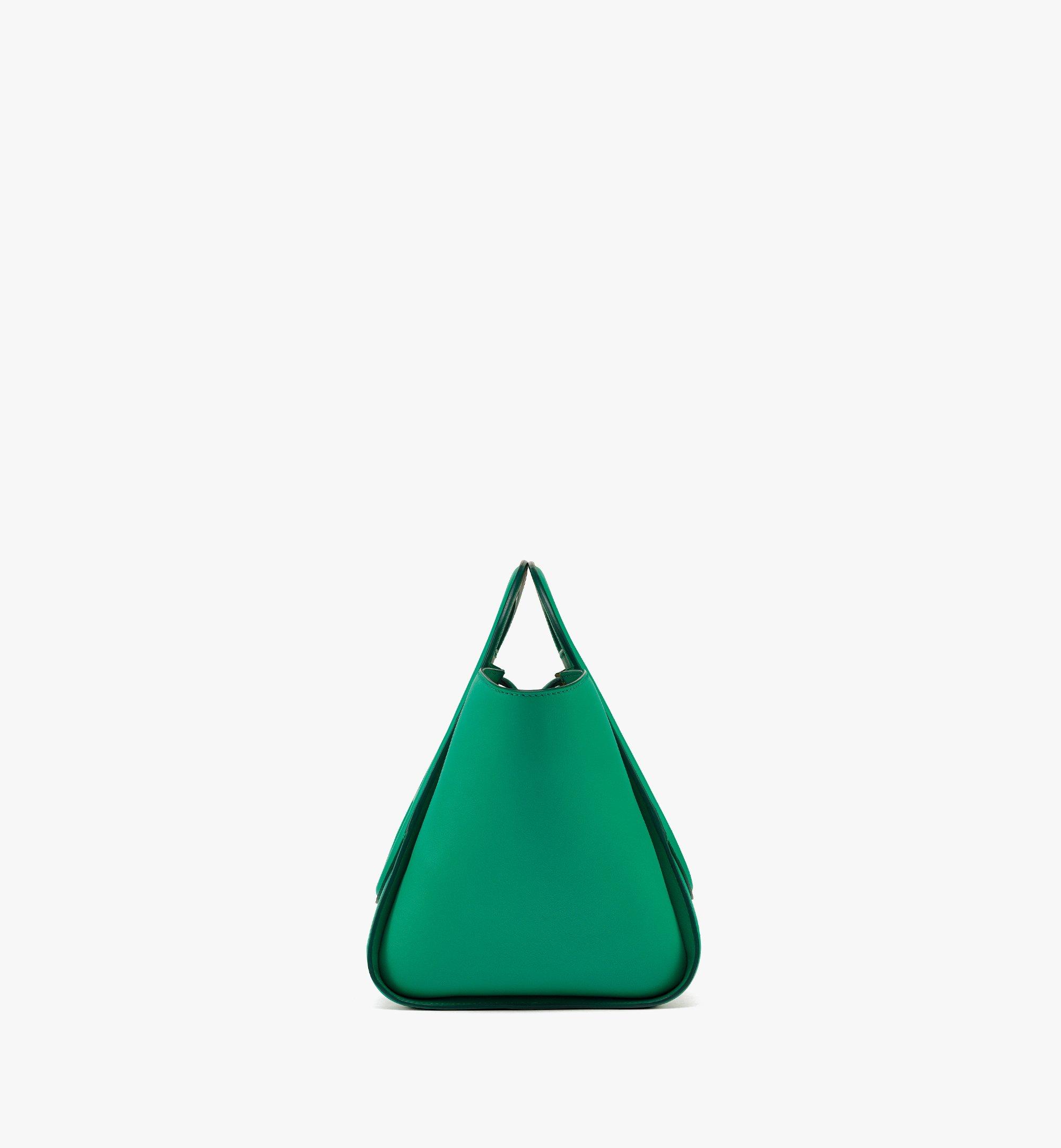 Mini Mode Travia Tote in Spanish Nappa Leather Green | MCM ®US