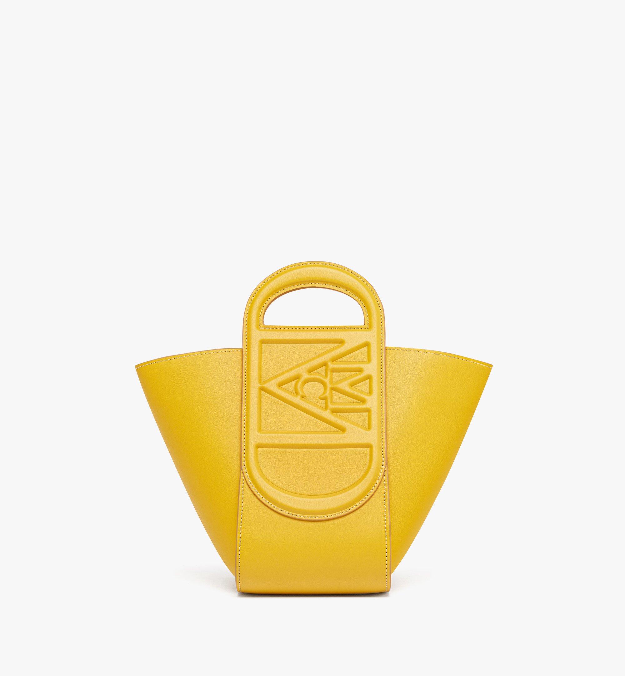 Mini Mode Travia Tote in Spanish Nappa Leather Yellow MCM ®CZ