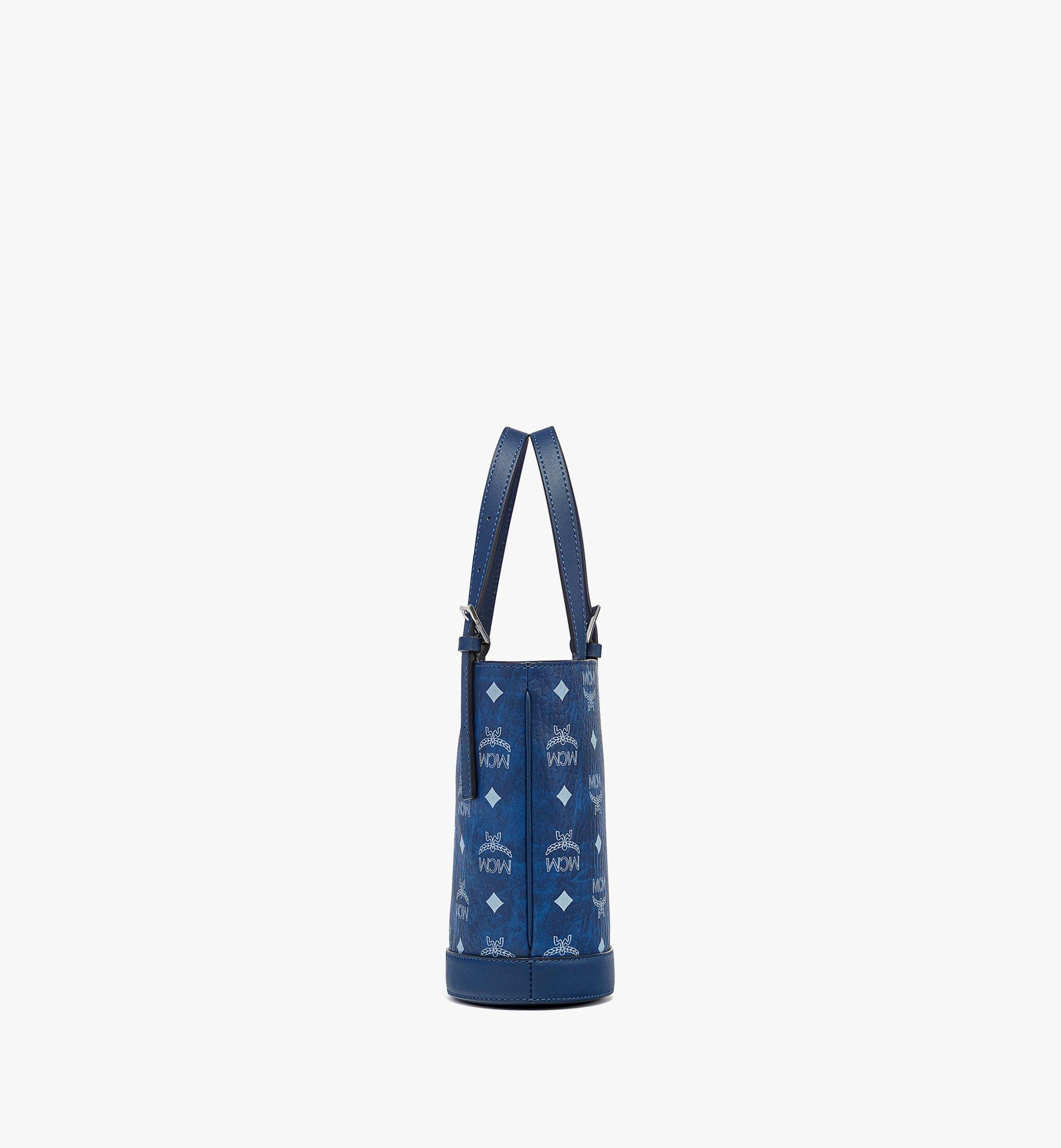 MCM Aren Bucket Tote in Visetos Blue MWTEATA011F001 Alternate View 1