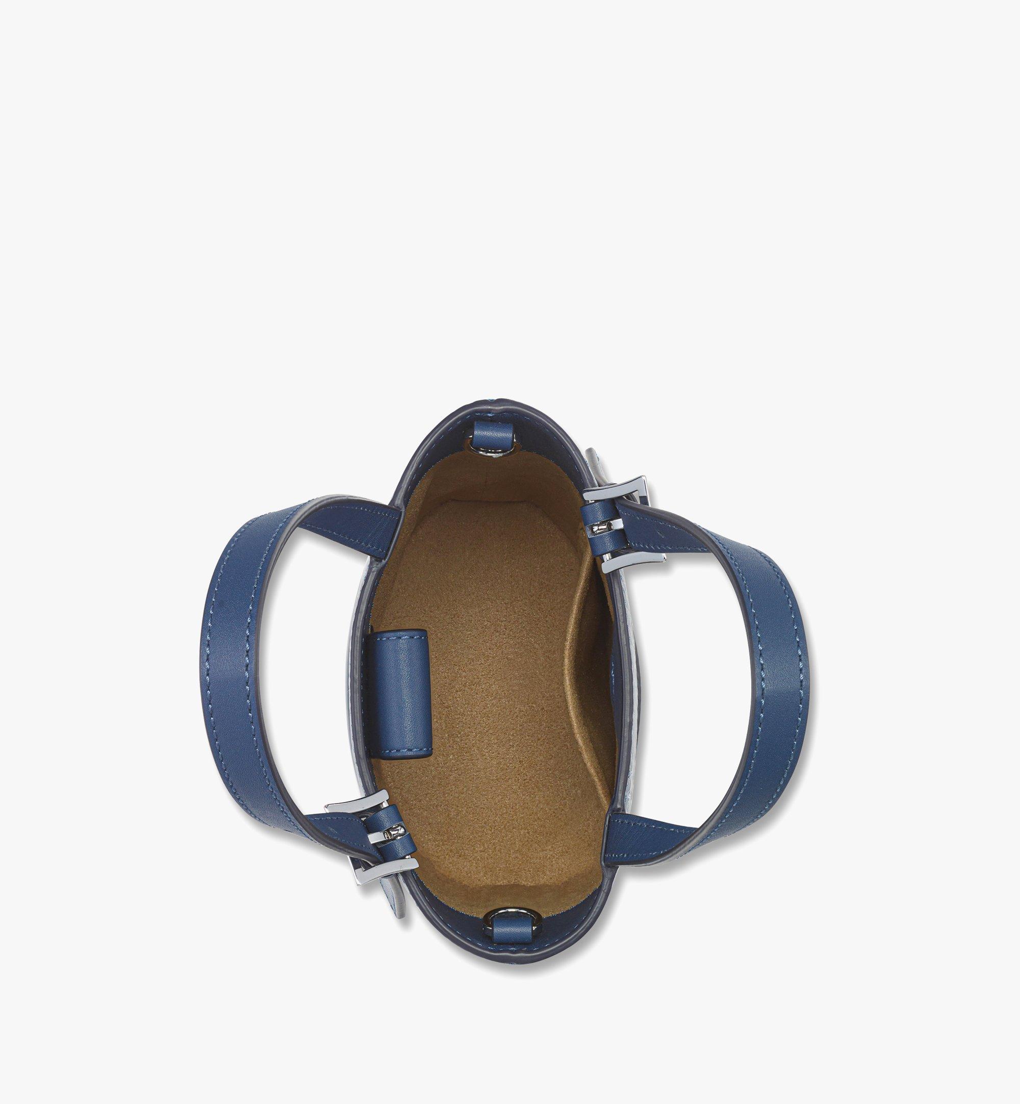 MCM Aren Bucket Tote in Visetos Blue MWTEATA011F001 Alternate View 2