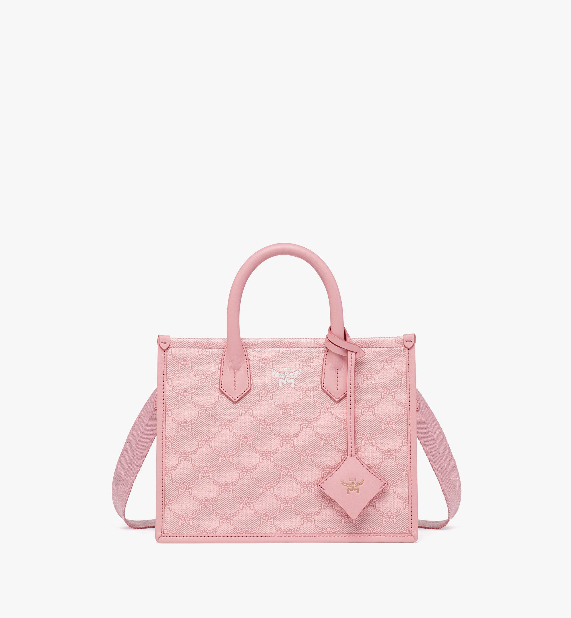 MCM Backpack With Monogram in Pink