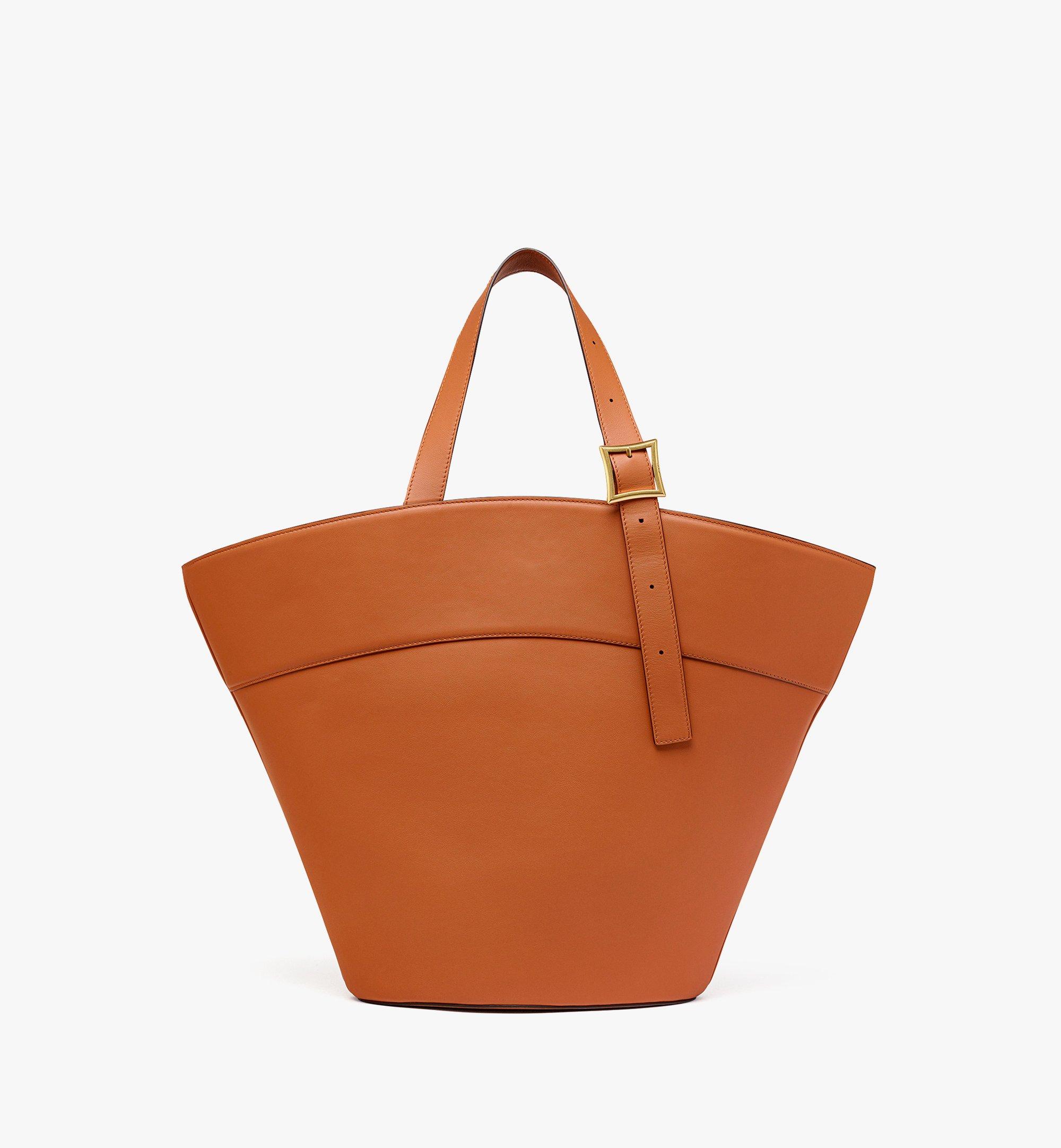 Large Himmel Tote in Spanish Nappa Leather Cognac | MCM ®US