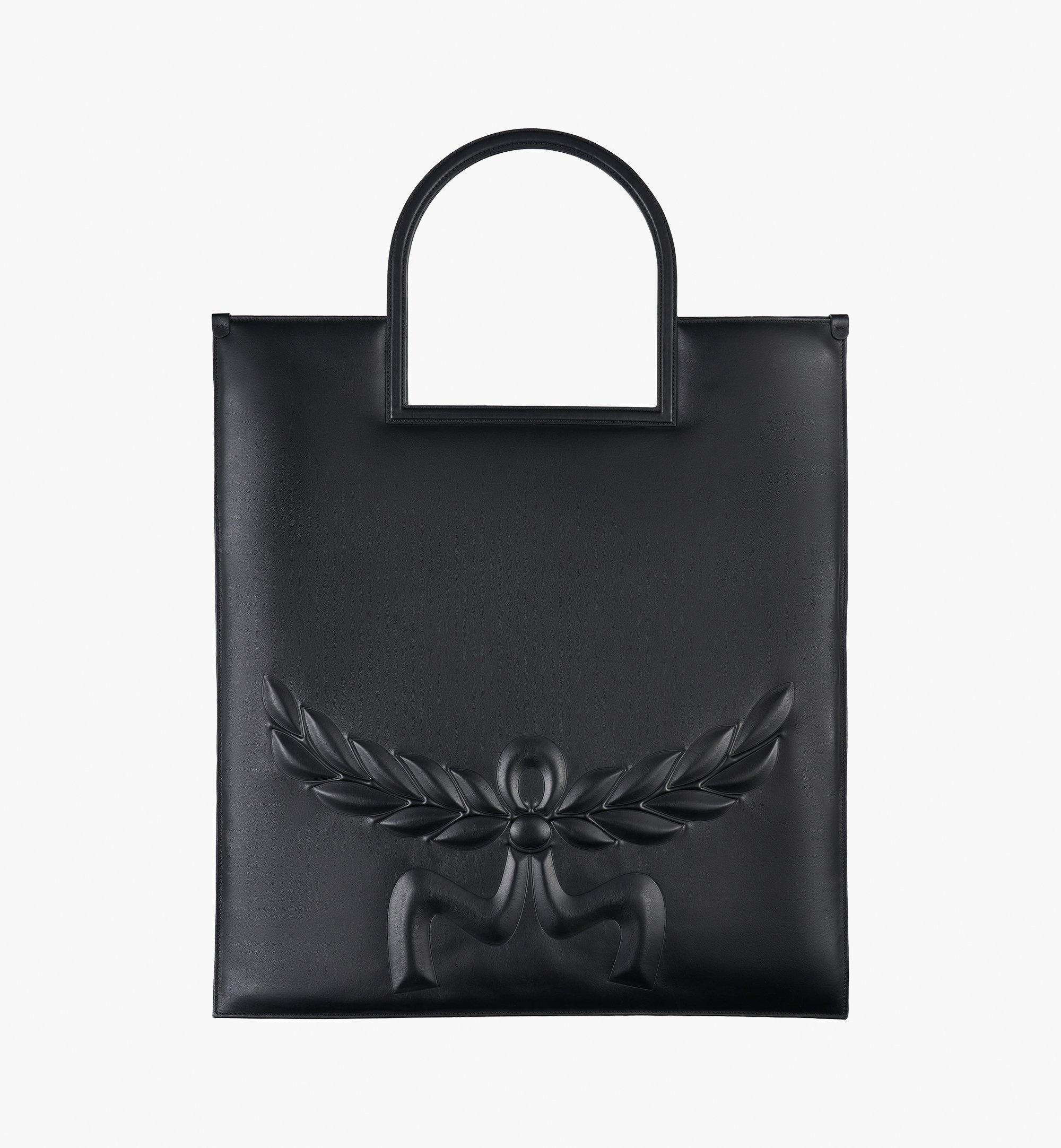 mcm black and silver tote