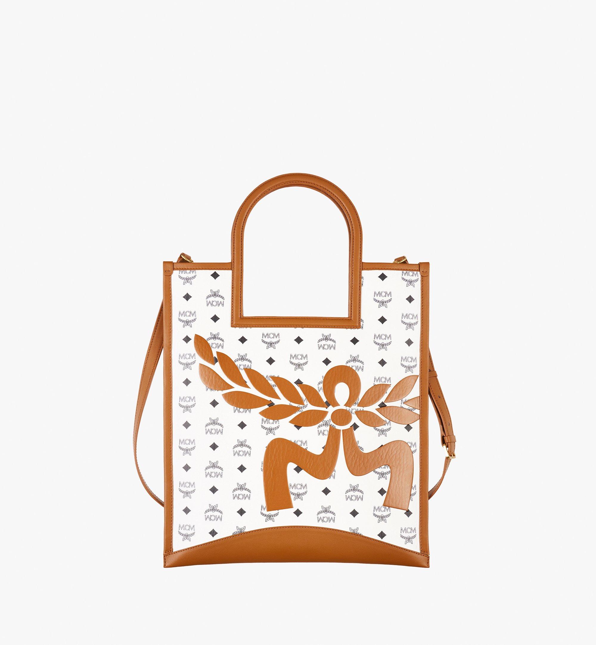 white mcm purse