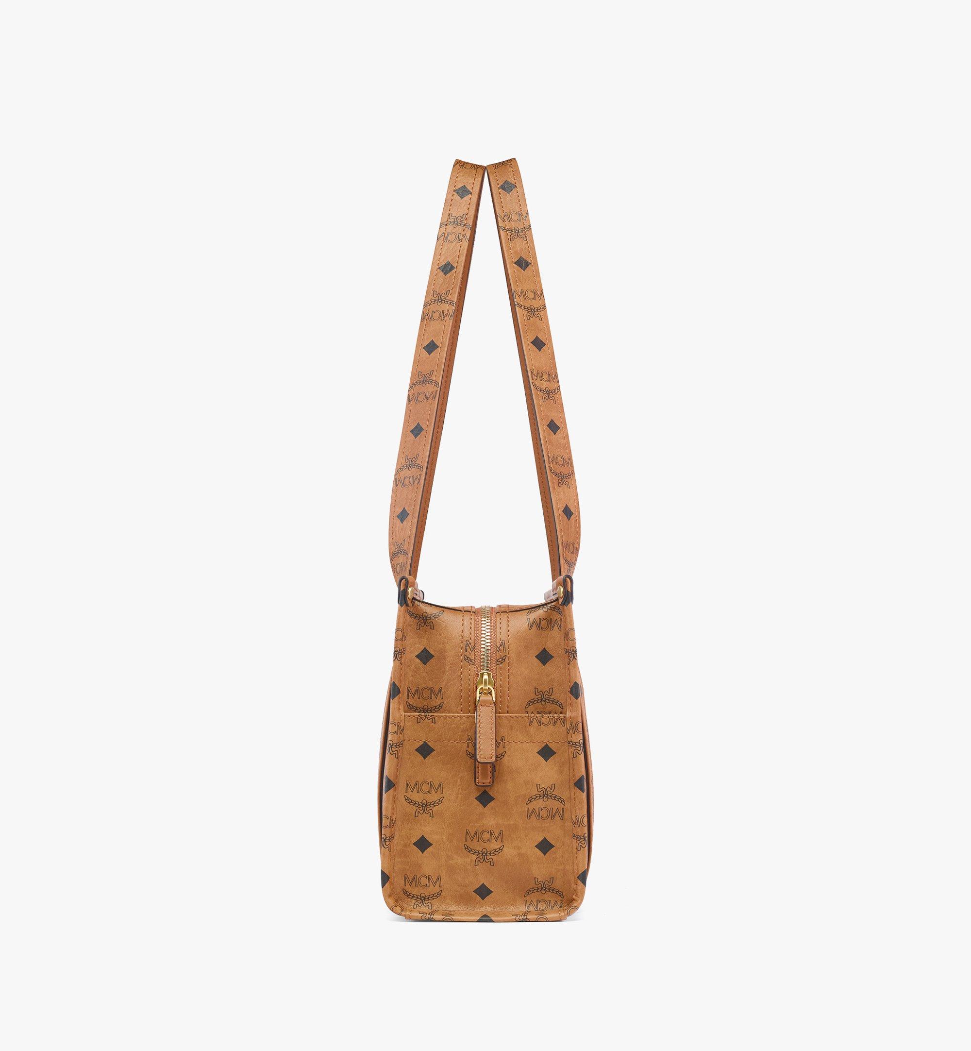 MCM Aren School Tote in Visetos Cognac MWTFATA01CO001 Alternate View 1