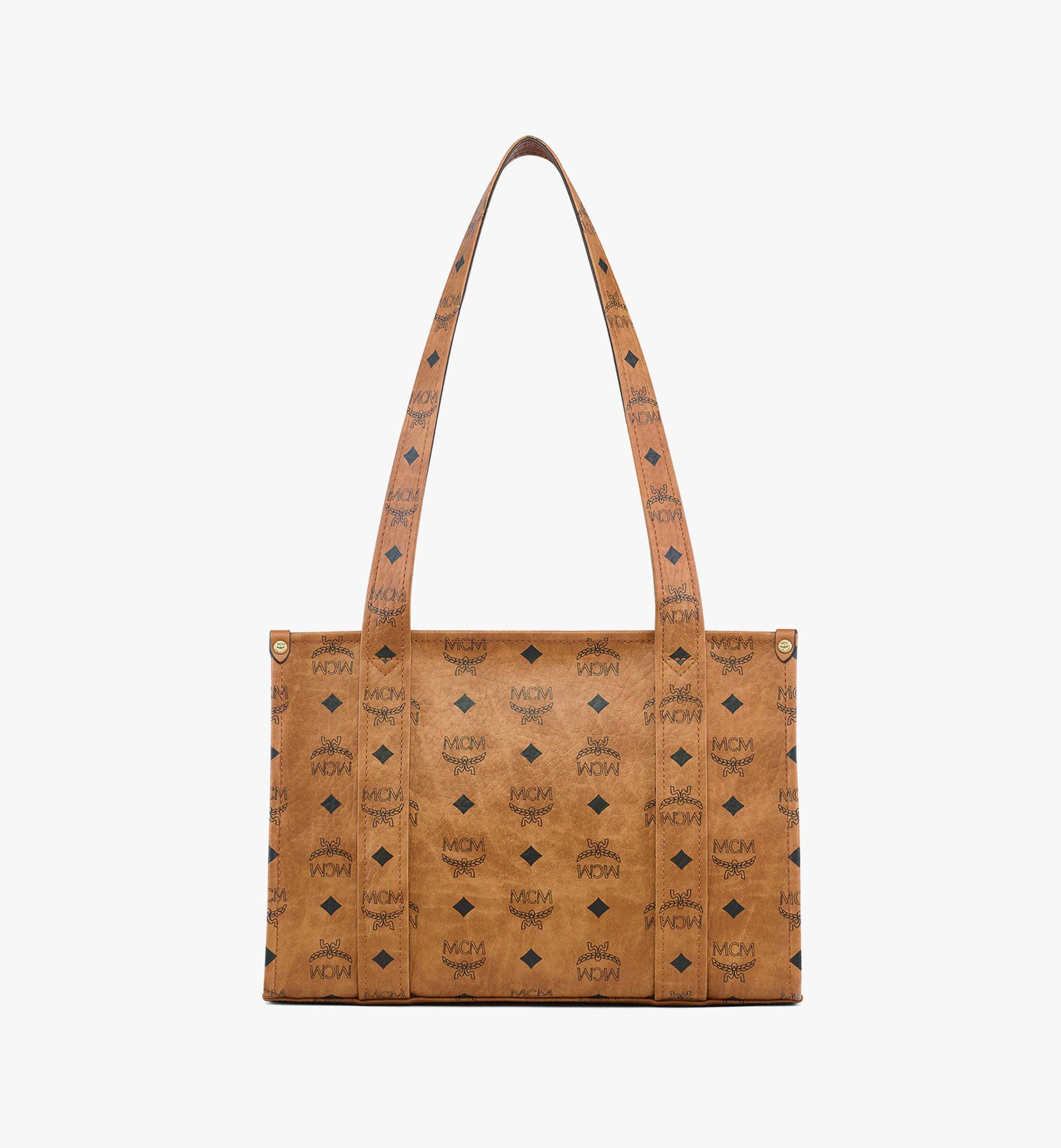MCM Aren School Tote in Visetos Cognac MWTFATA01CO001 Alternate View 3