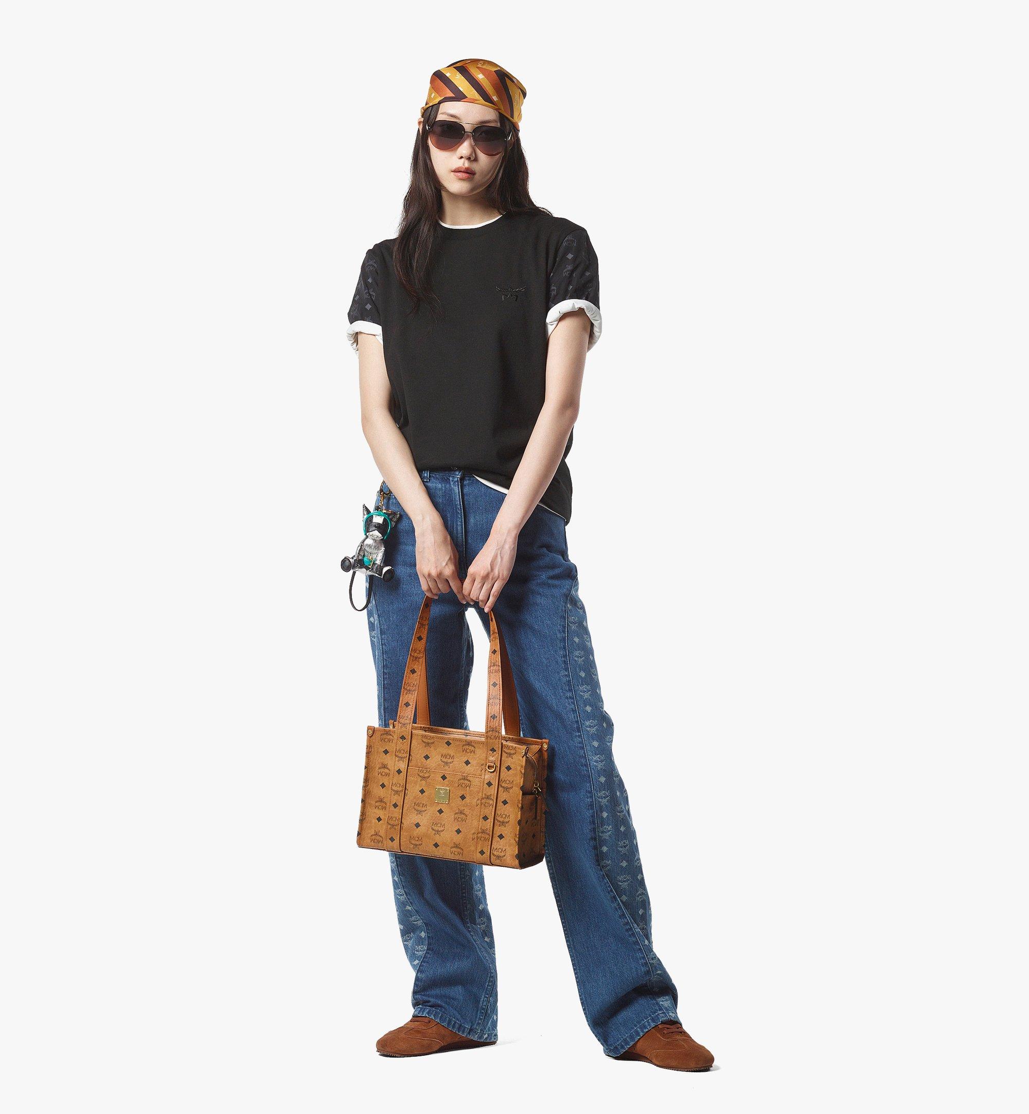 MCM Aren School Tote in Visetos Cognac MWTFATA01CO001 Alternate View 4