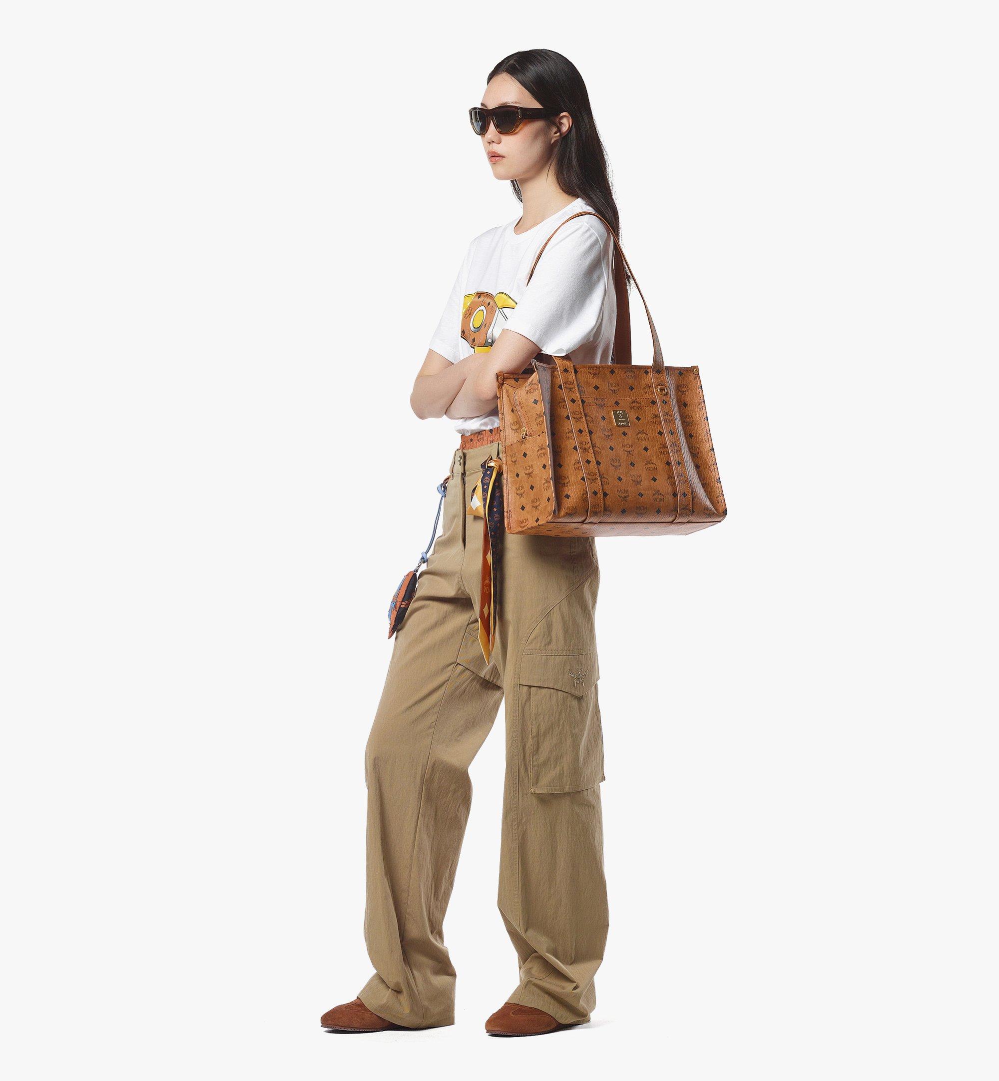 トートバッグ MCM 'Aren School Tote' shoulder bag Large Aren School Tote in Visetos Cognac | MCM ®US
