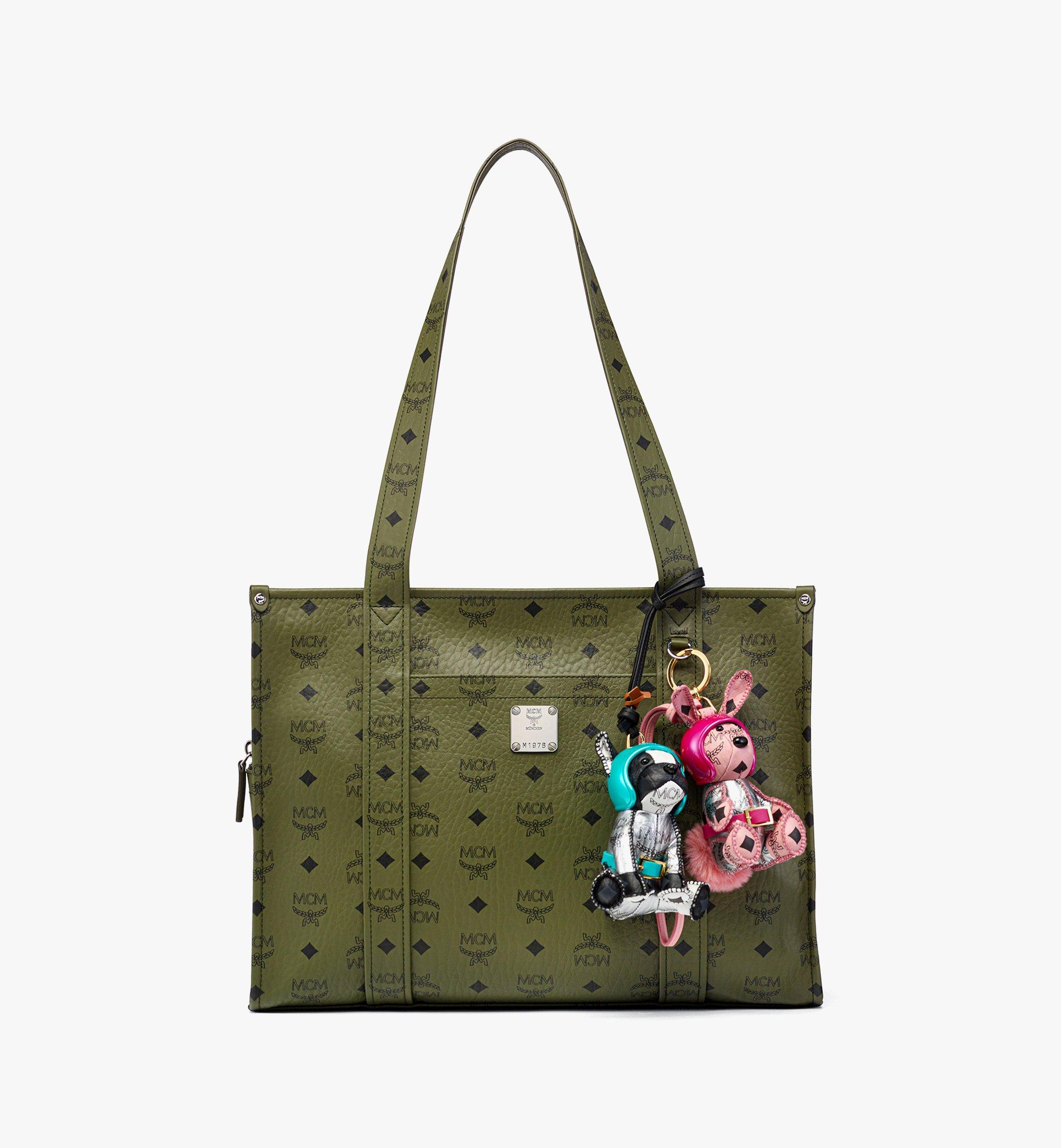 MCM Aren School Tote in Visetos Green MWTFATA02K8001 Alternate View 4