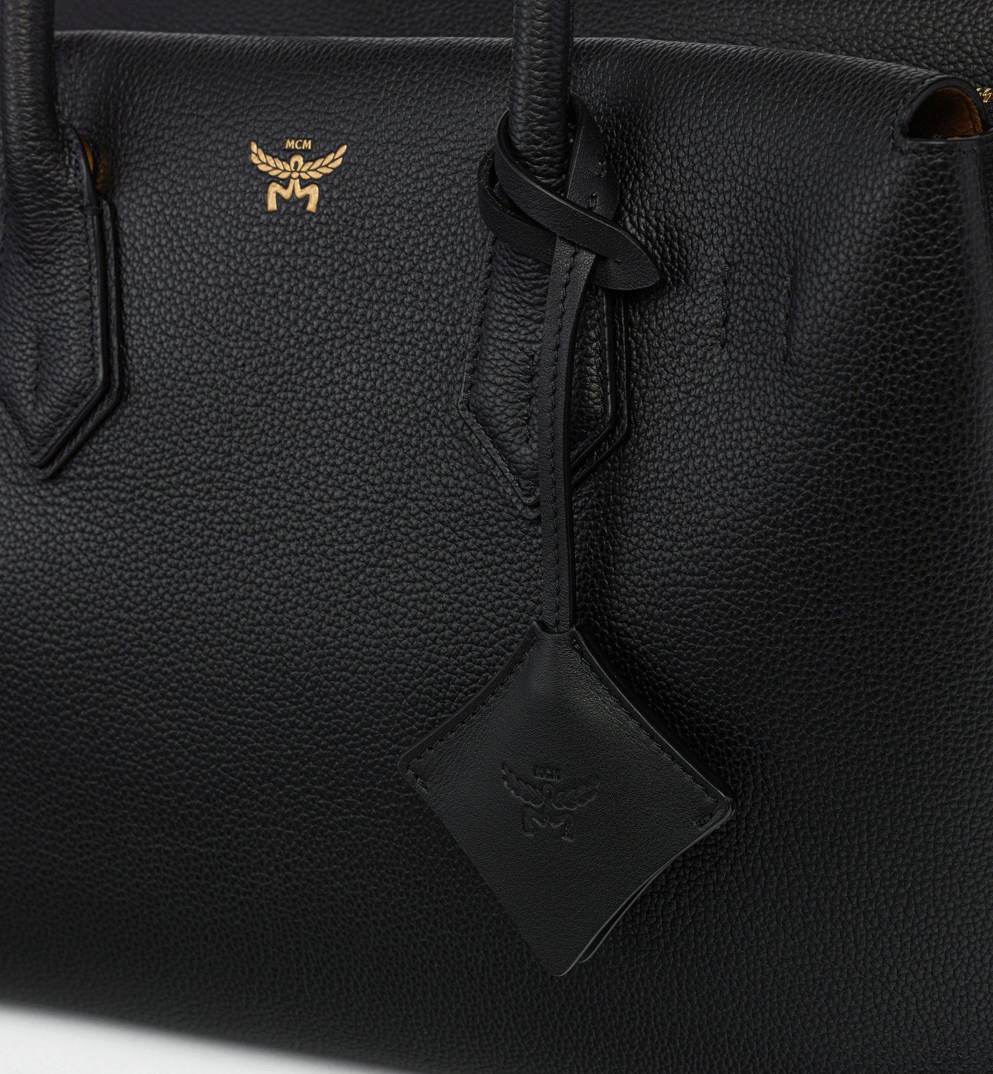 MCM Milla Tote in Grained Leather Black MWTGSMA01BK001 Alternate View 4