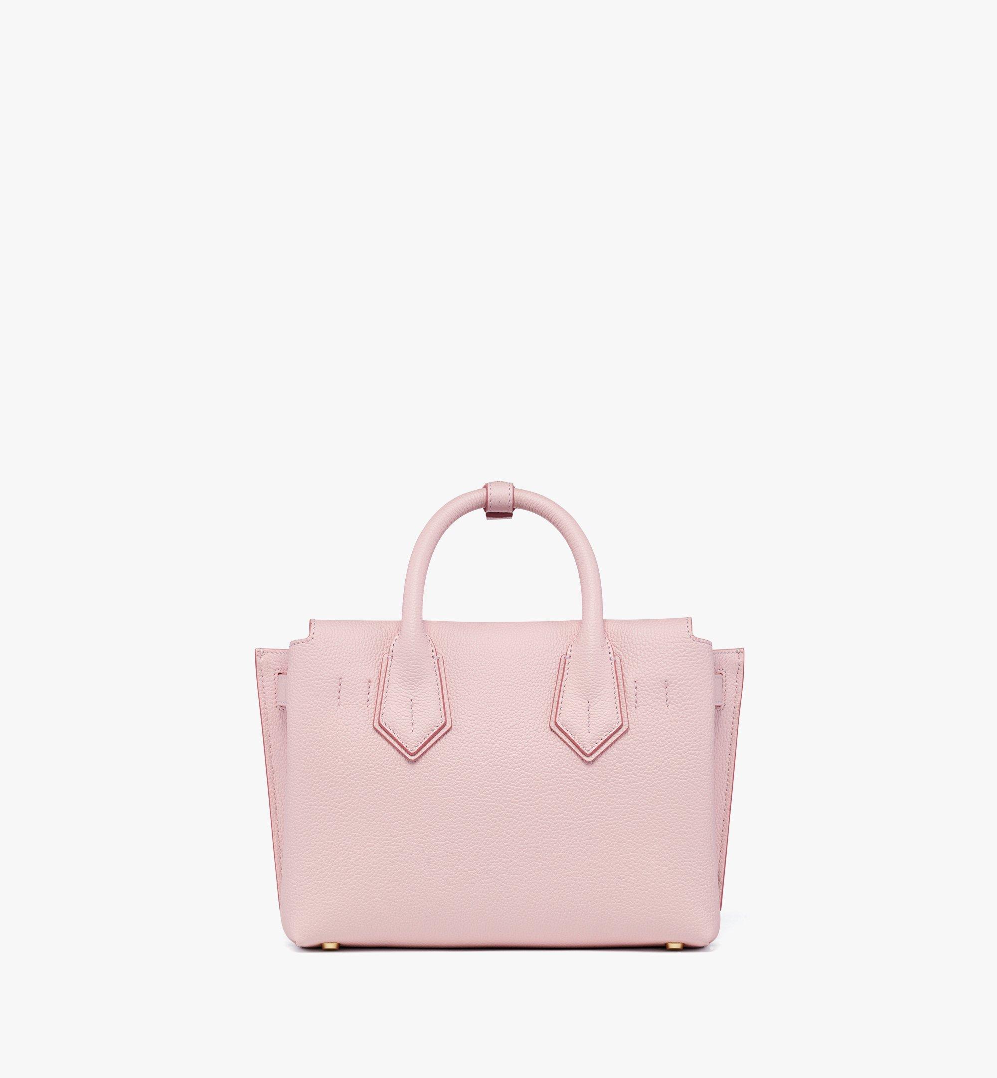 MCM Milla Tote in Grained Leather Pink MWTGSMA02QA001 Alternate View 3
