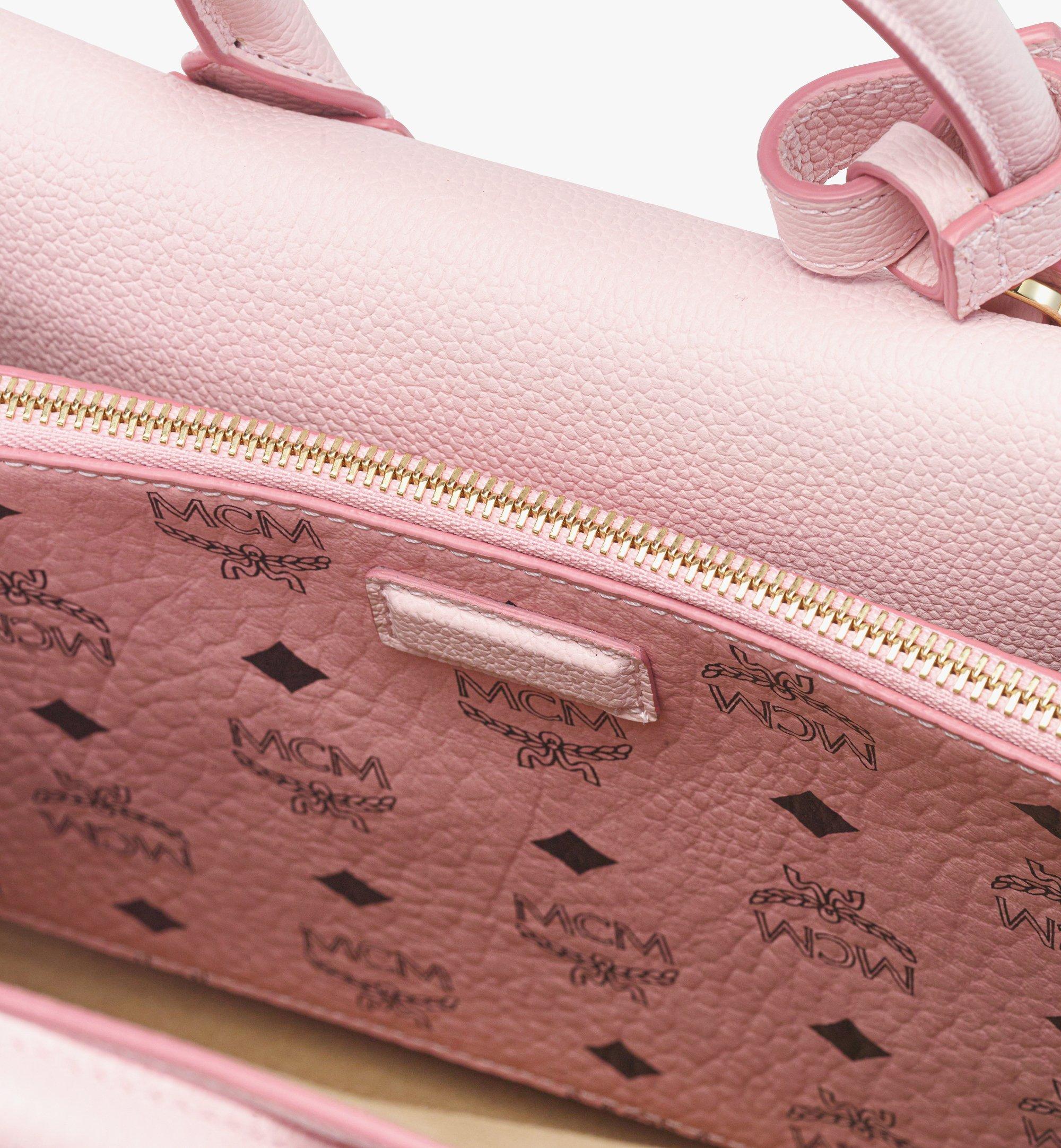 MCM Milla Tote in Grained Leather Pink MWTGSMA02QA001 Alternate View 5