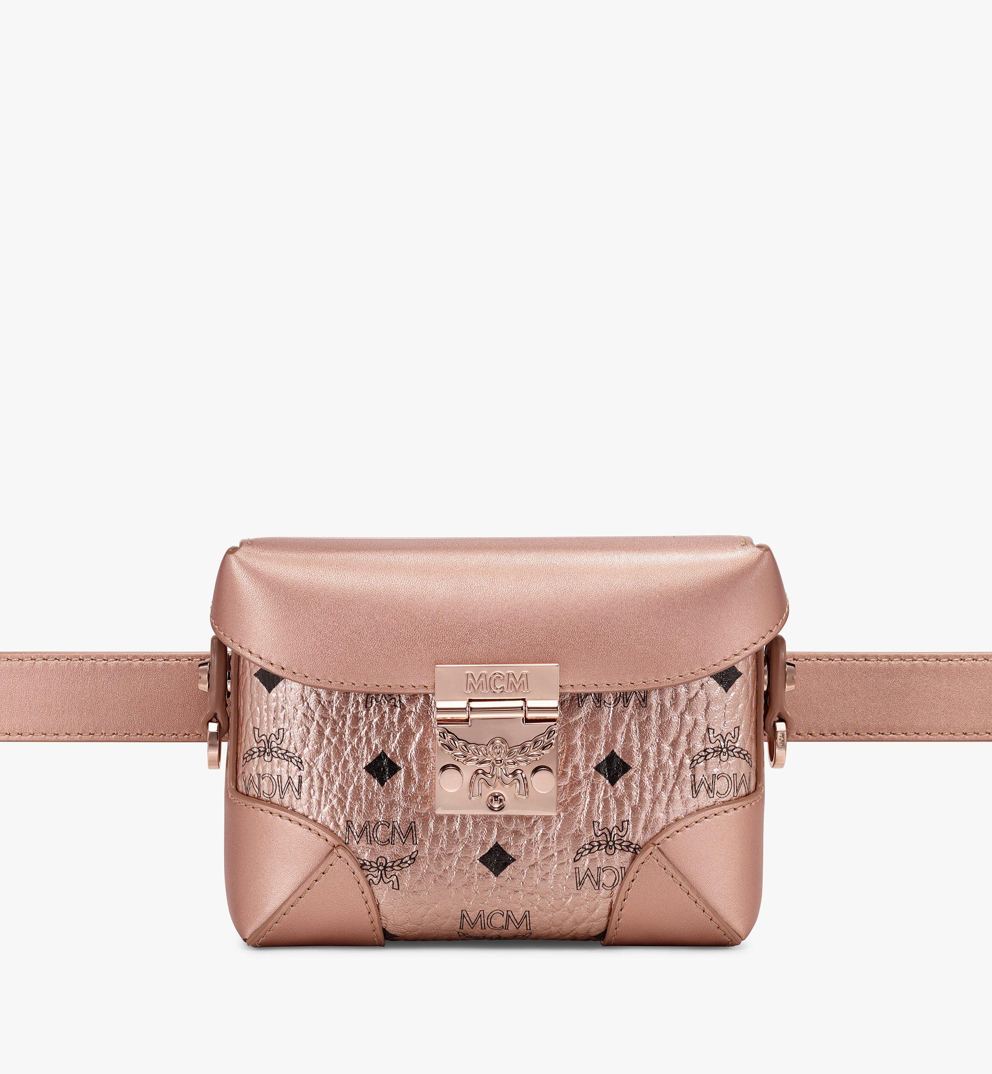 mcm champagne gold belt