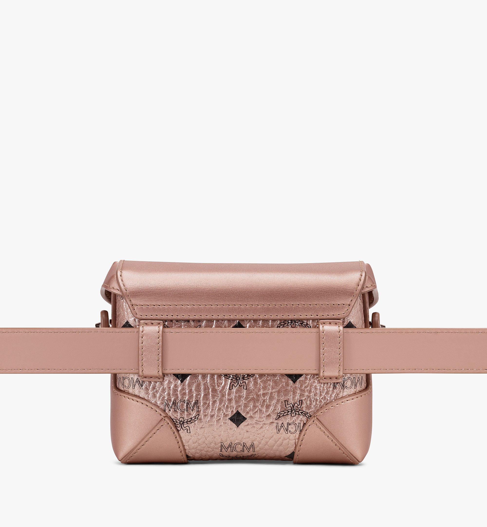 mcm champagne gold belt