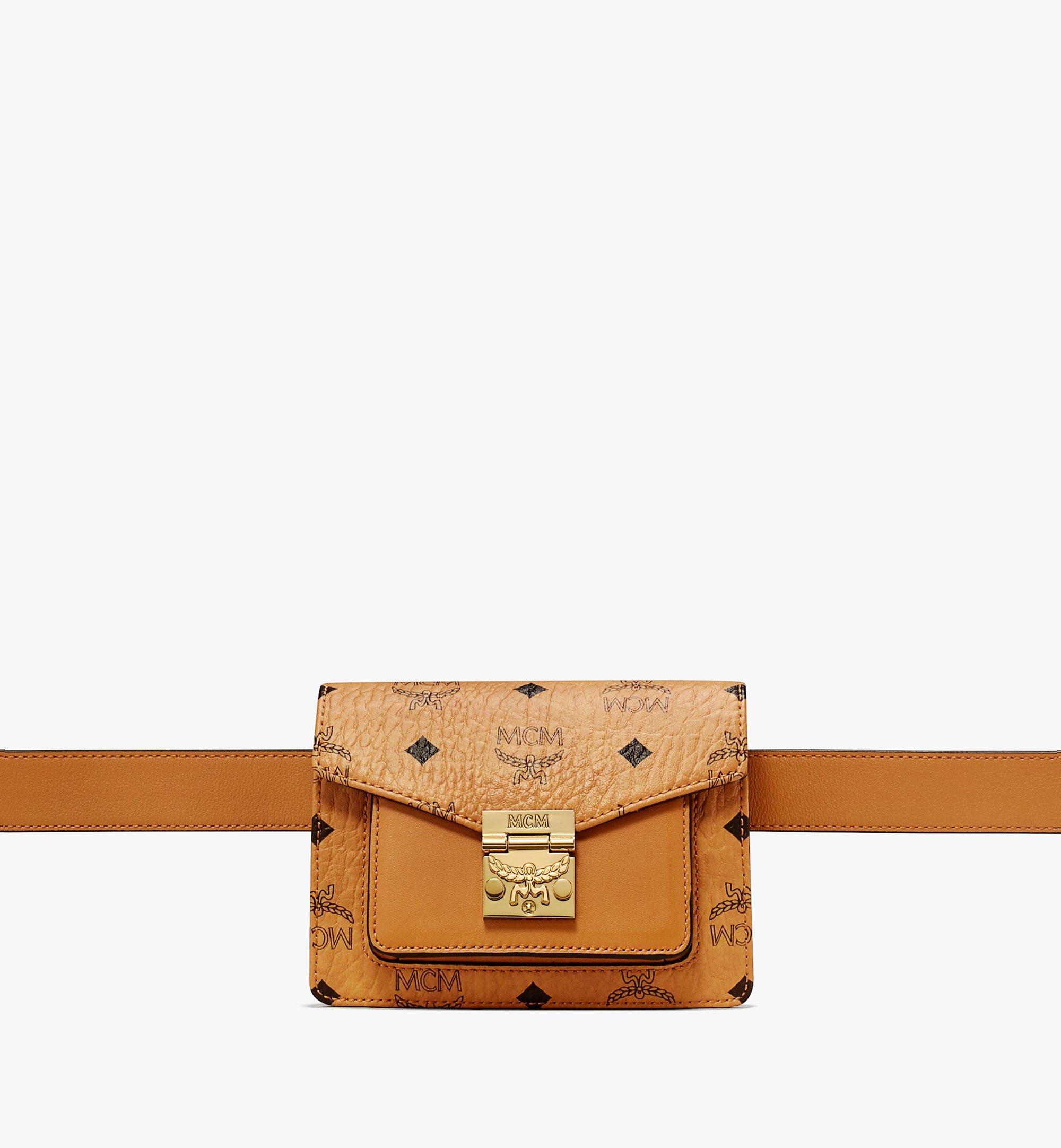 MCM Patricia Visetos Small Color-Block Leather Crossbody