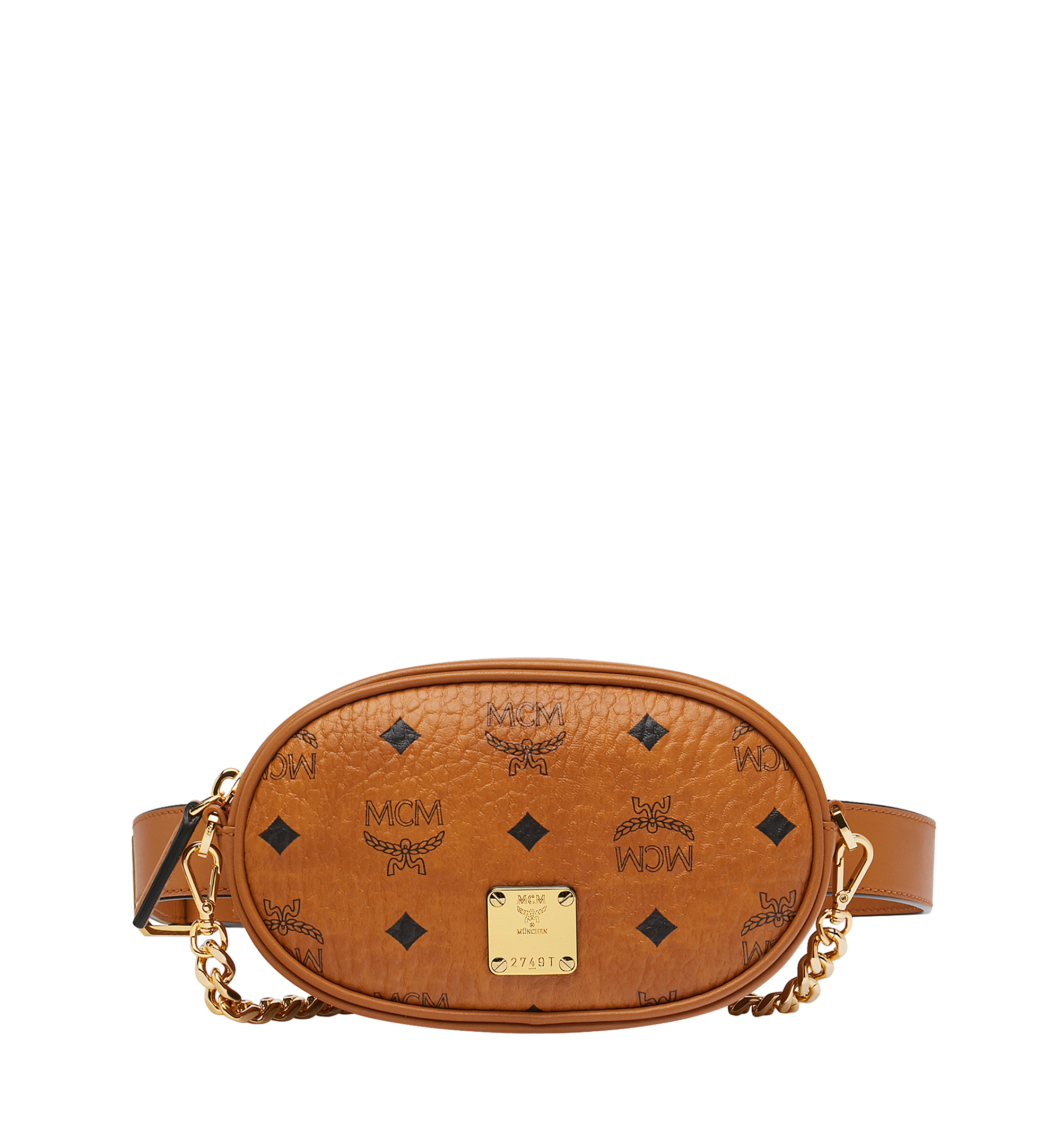pink mcm belt