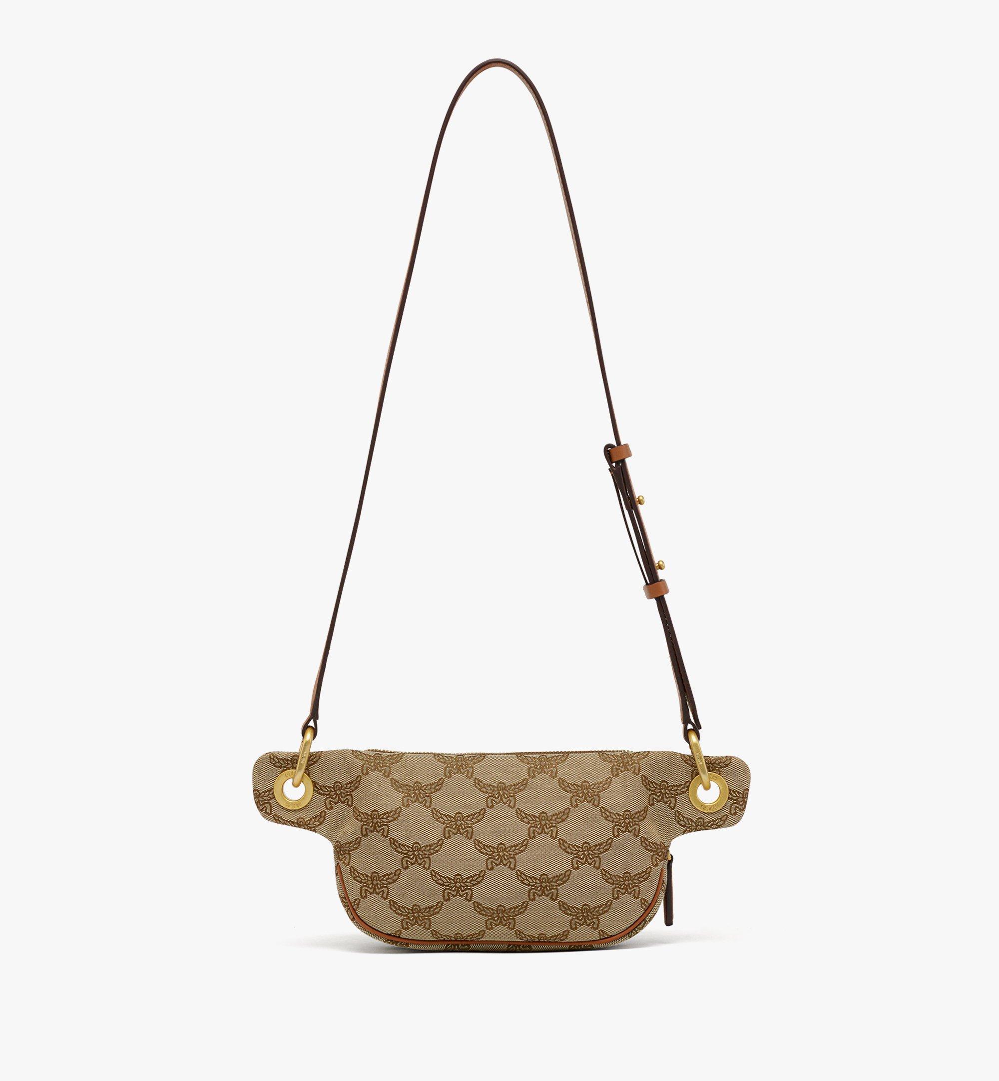 MCM Himmel Belt Bag in Lauretos Jacquard Beige MWZESAC01IG001 Alternate View 3