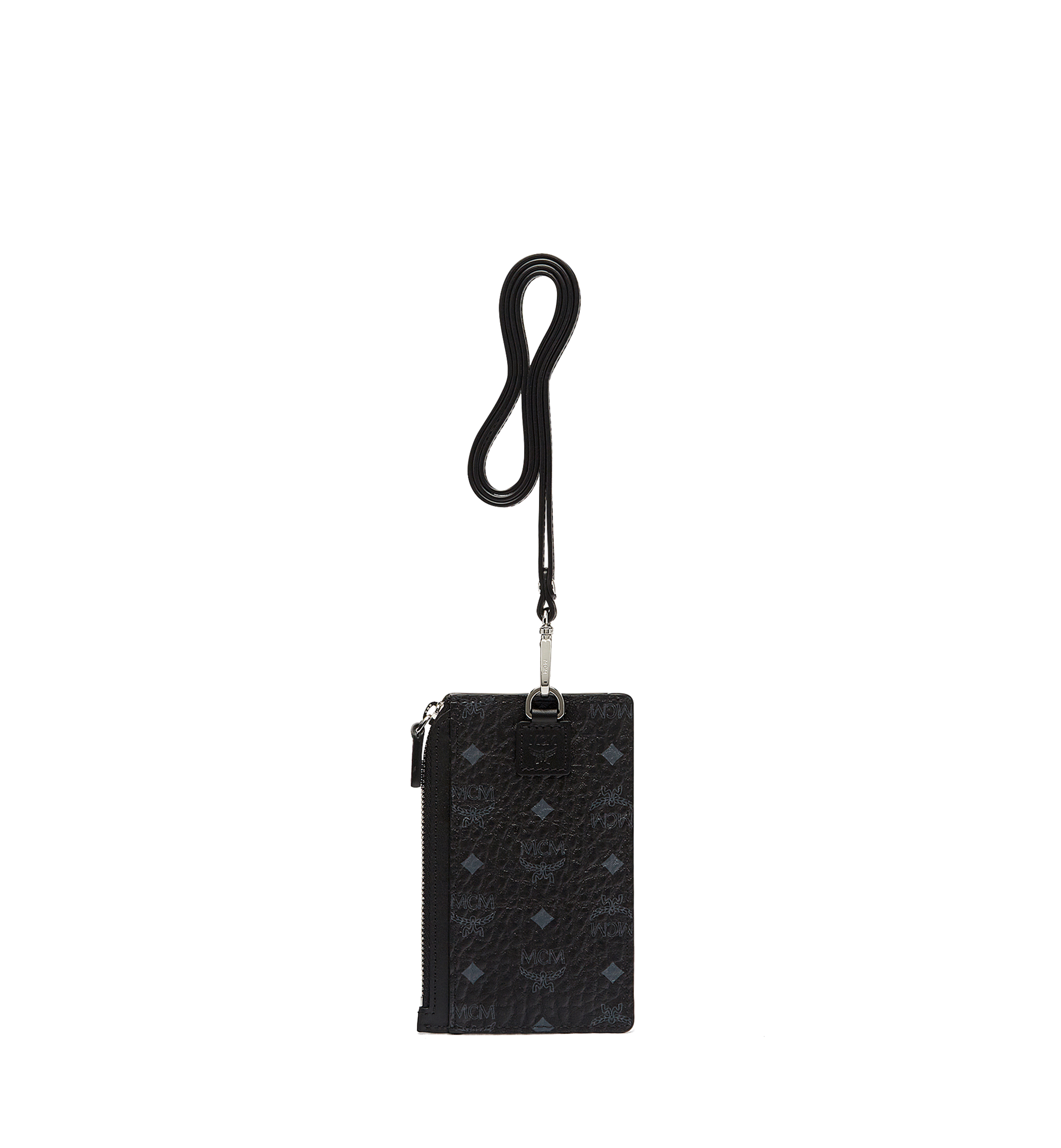 One Size Lanyard Card Holder in Visetos Black MCM ®US